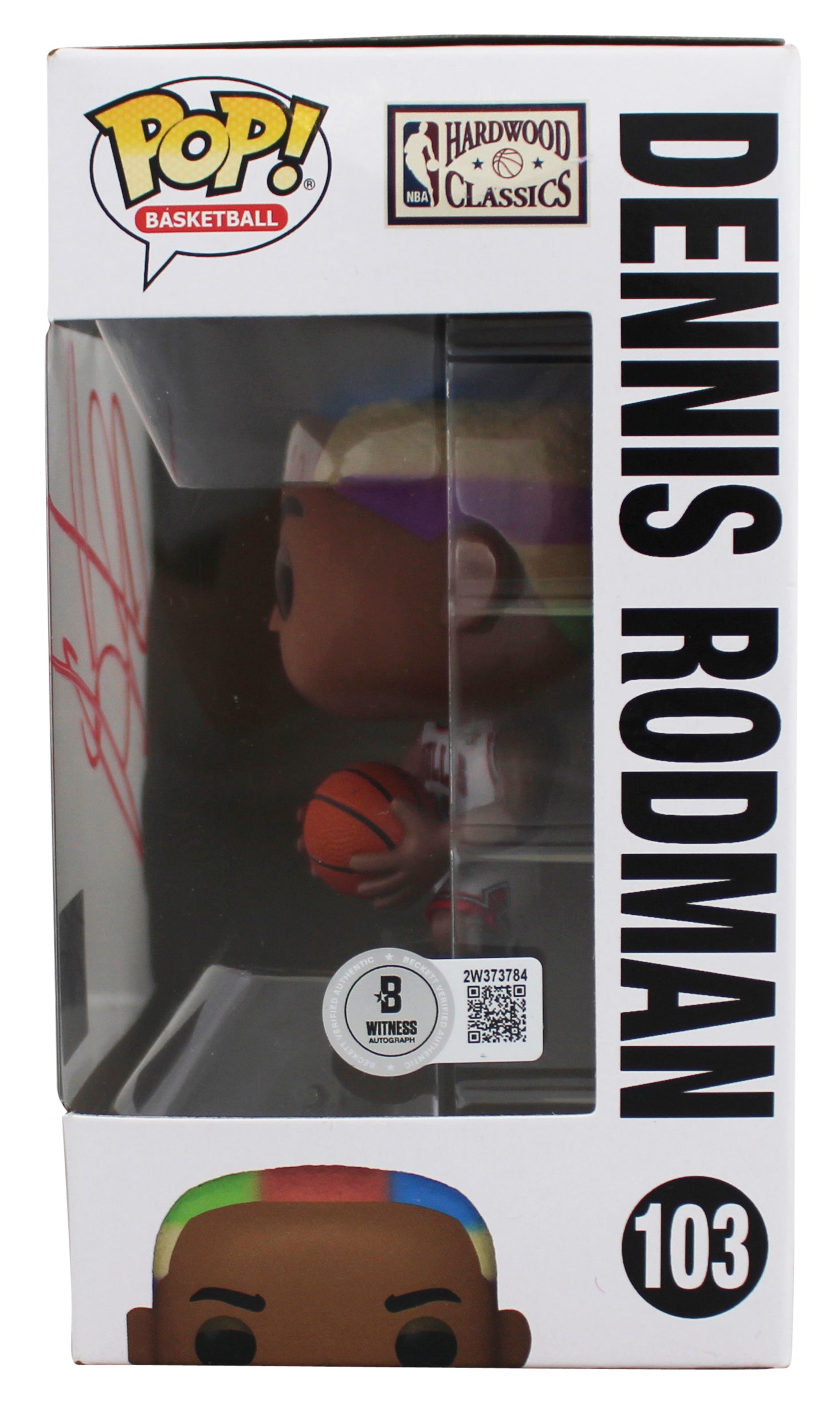 Bulls Dennis Rodman Authentic Signed #103 Funko Pop Figure BAS Wit #2W373784