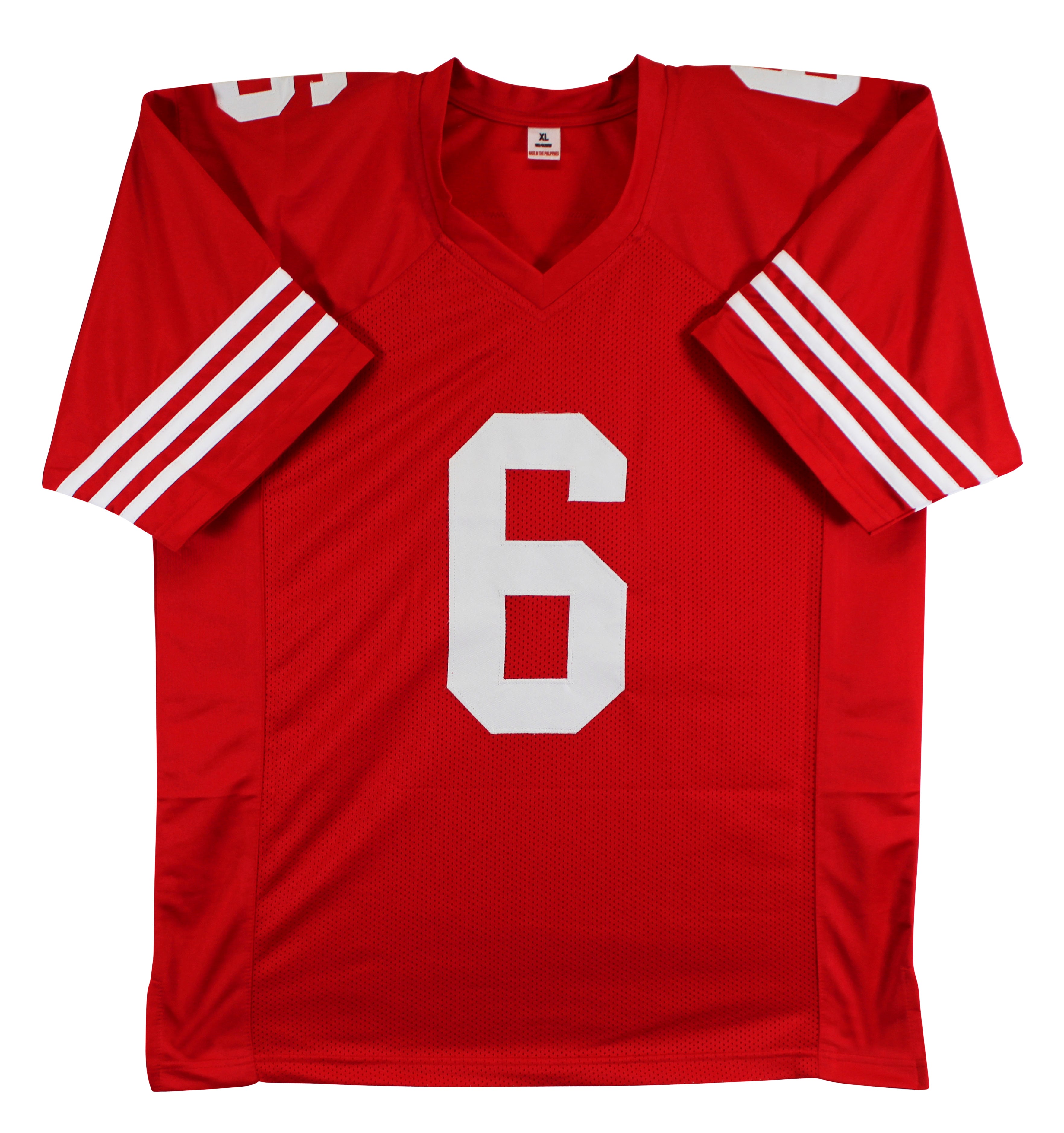 Malik Mustapha Authentic Signed Red Pro Style Jersey Autographed BAS