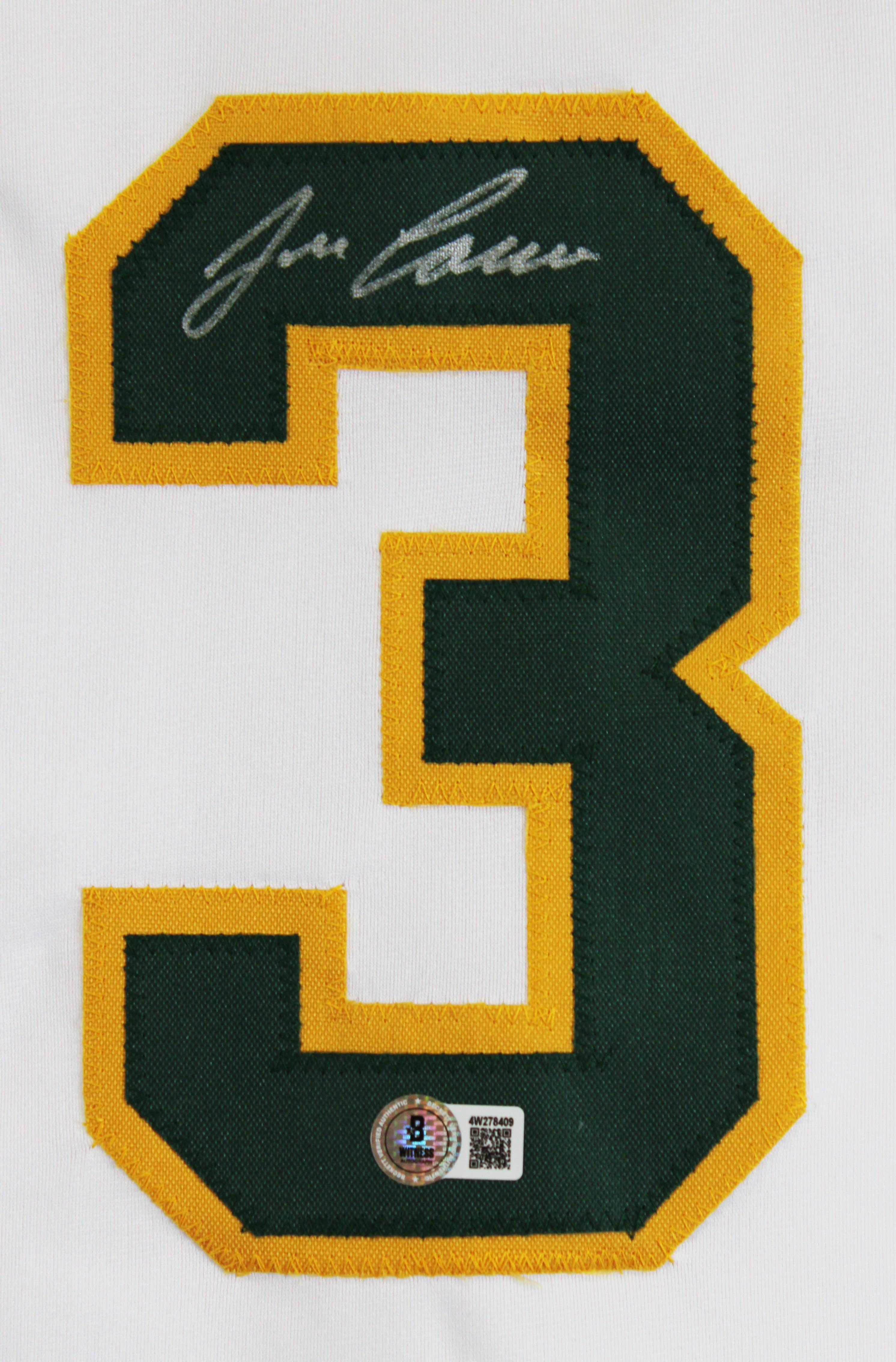 Jose Canseco Authentic Signed White Pro Style Jersey Autographed BAS Witnessed