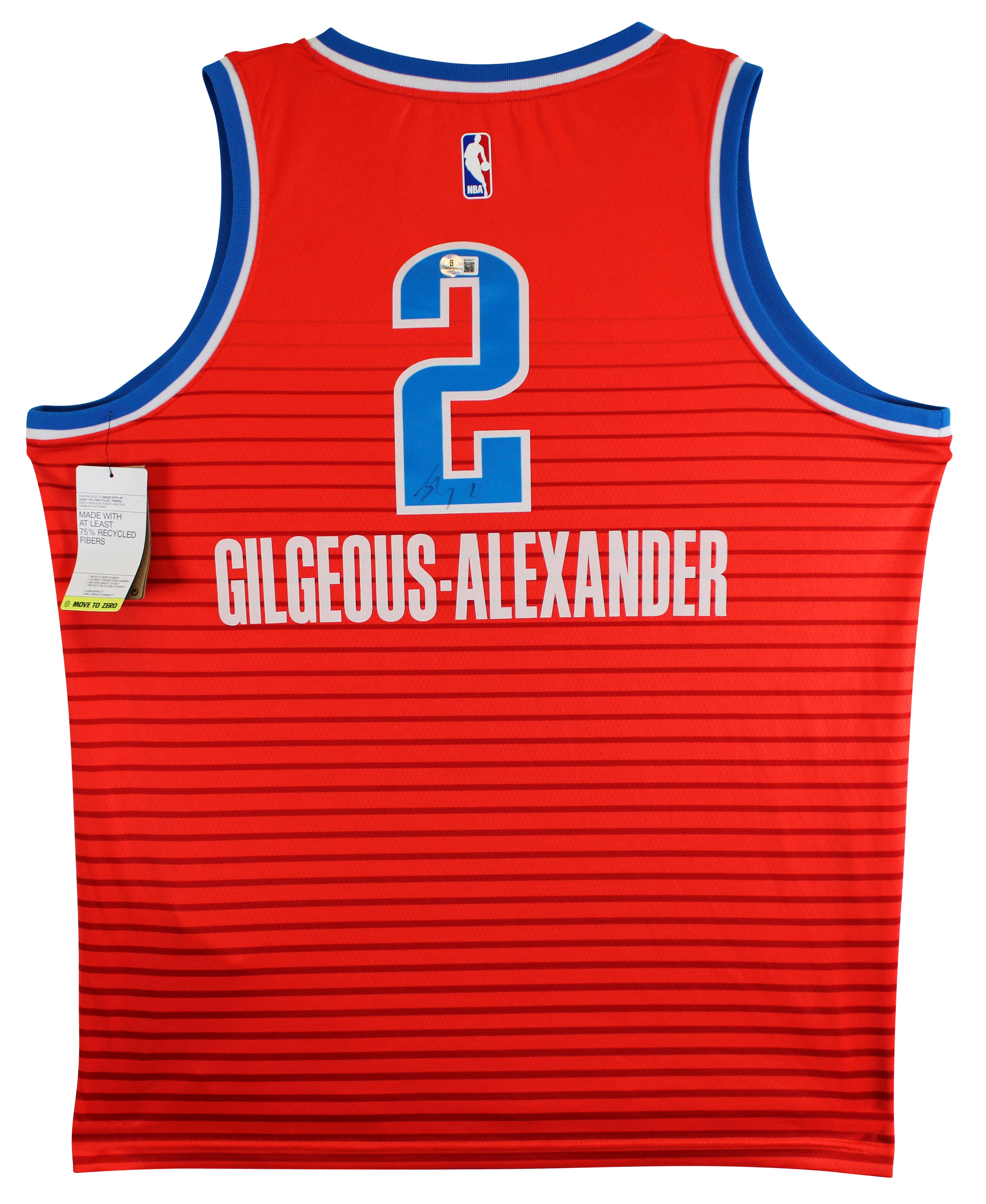 Thunder Shai Gilgeous-Alexander Signed Orange Nike Swingman Jersey BAS #BV70417