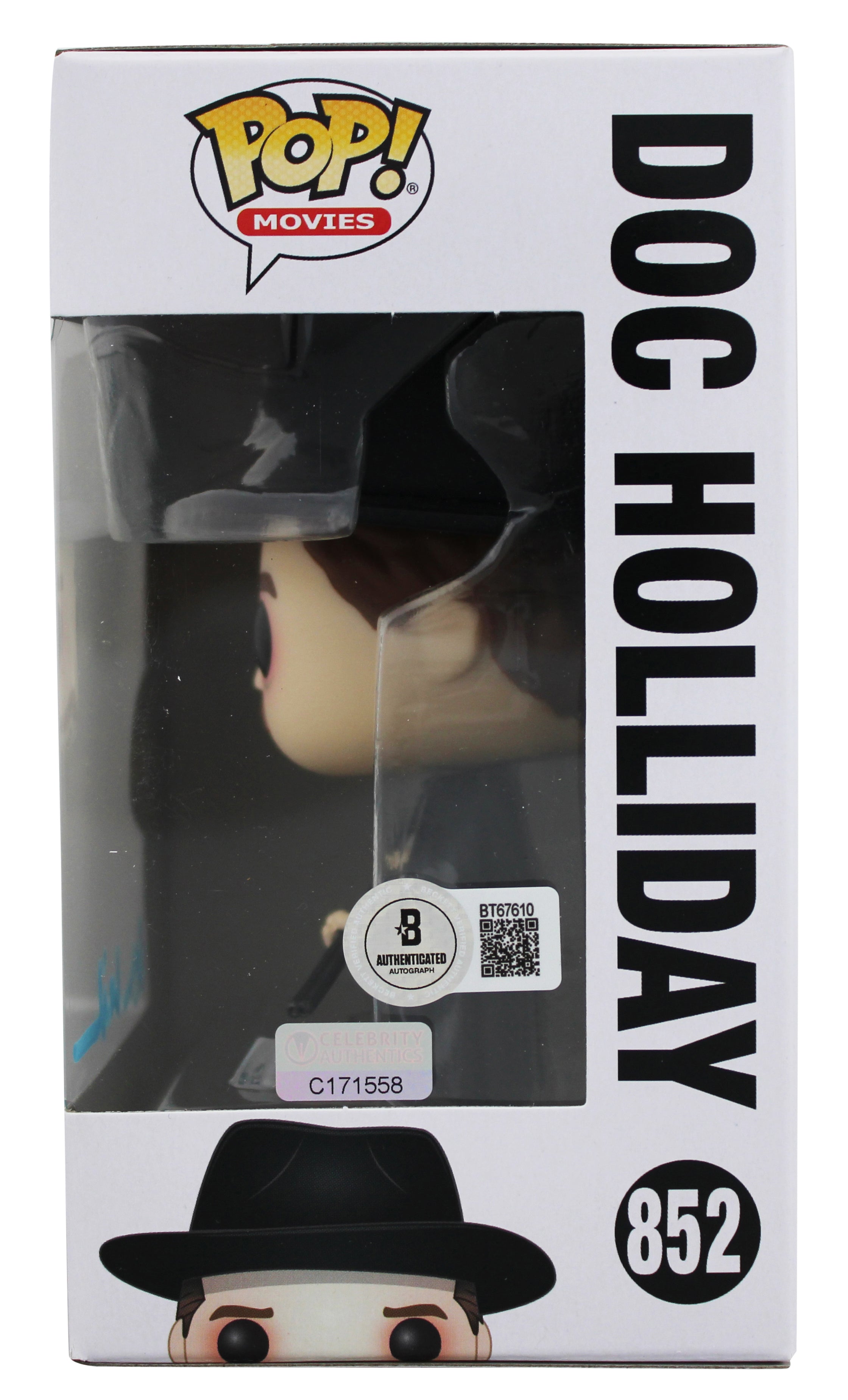 Val Kilmer Tombstone Signed Doc Holliday #852 Funko Pop Figure BAS #BT67610
