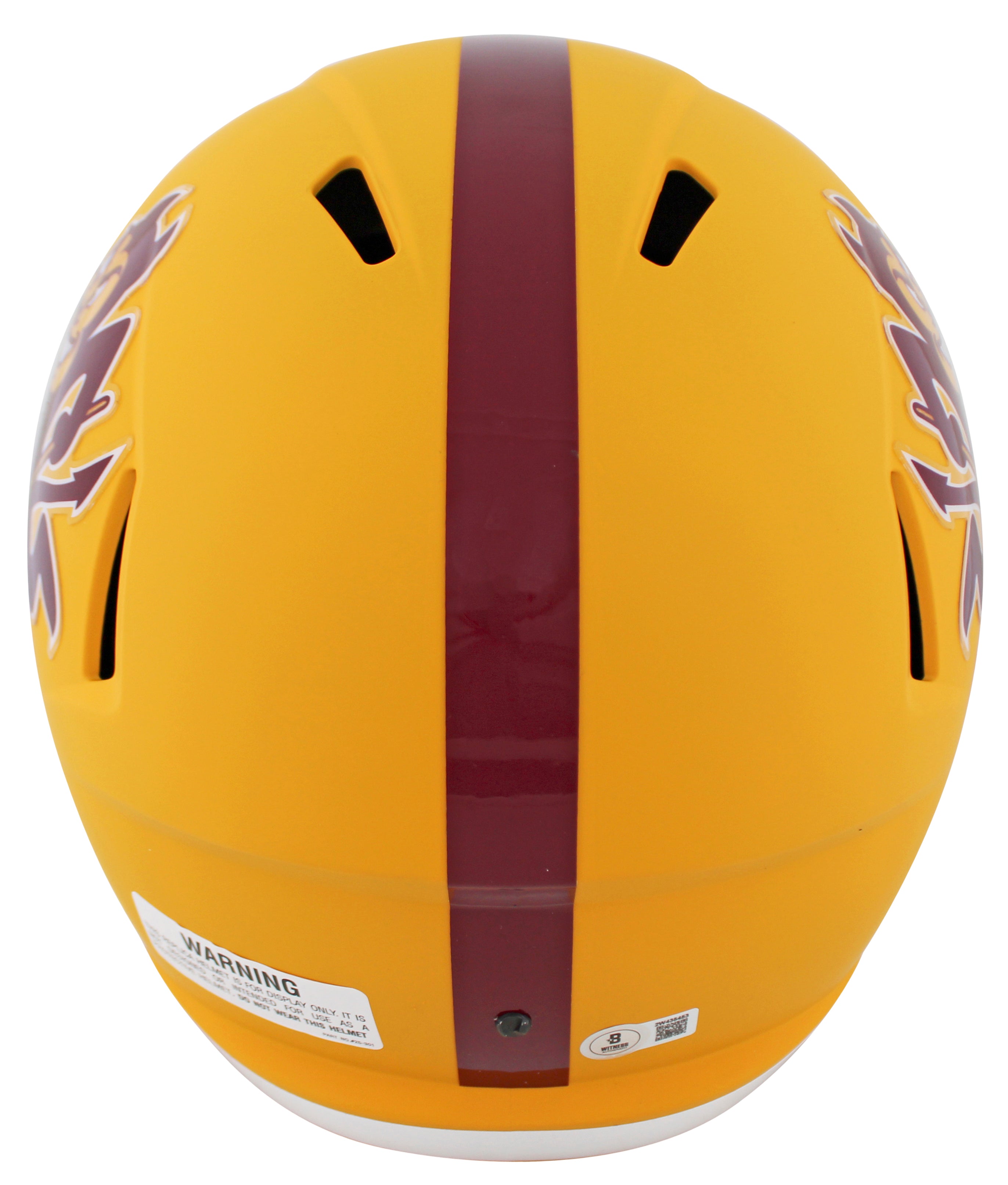 ASU Cameron Skattebo Signed Sparky Full Size Speed Rep Helmet W/ Case BAS Wit