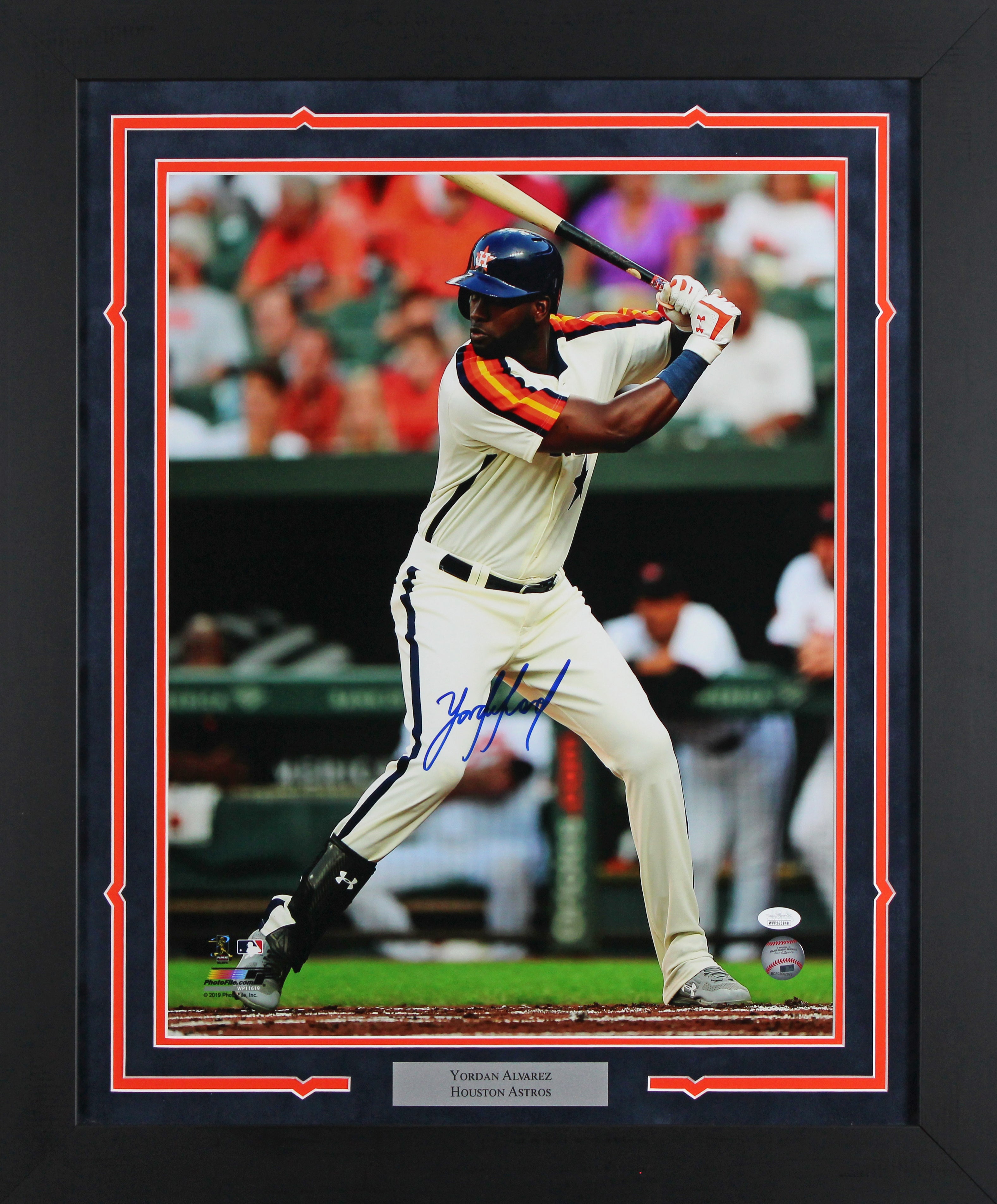 Astros Yordan Alvarez Authentic Signed 16x20 Framed Photo JSA #WPP263848