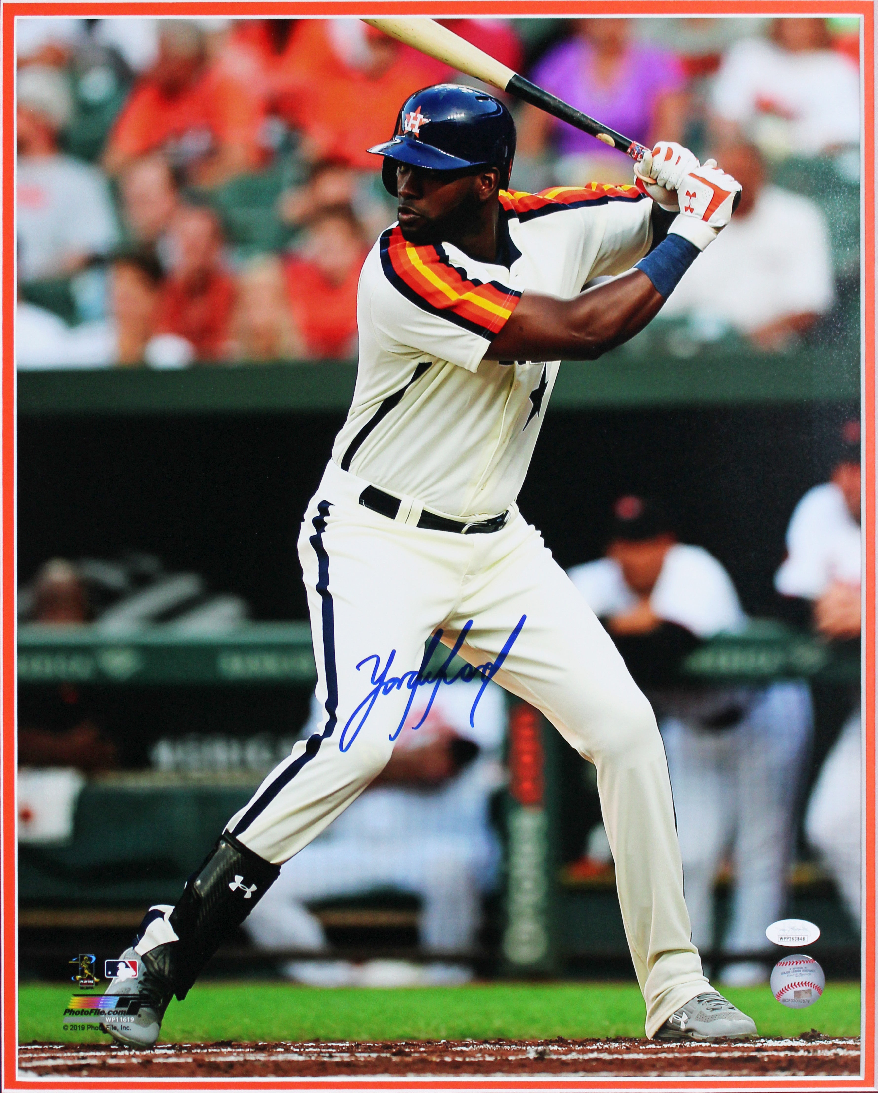 Astros Yordan Alvarez Authentic Signed 16x20 Framed Photo JSA #WPP263848