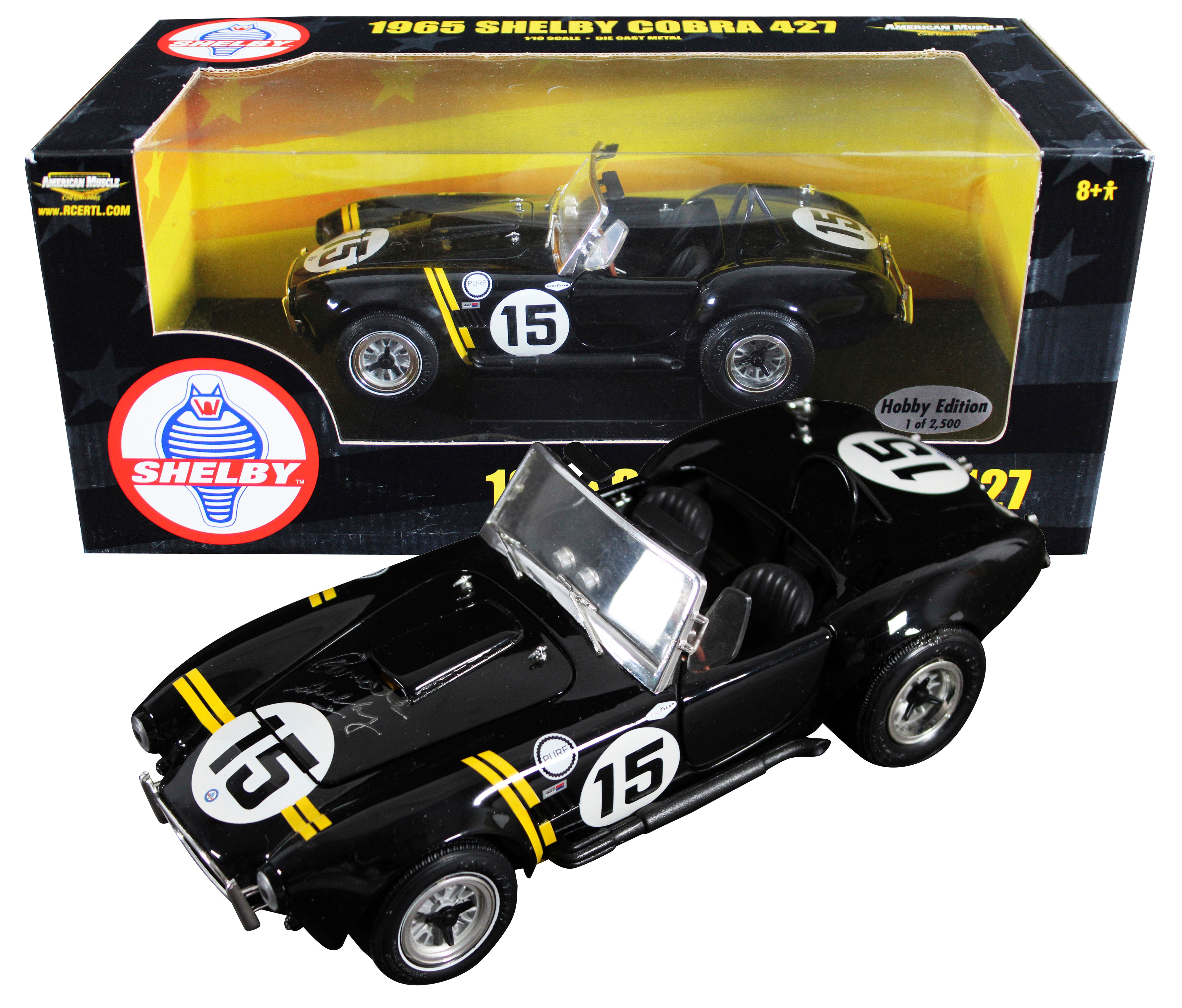 Carroll Shelby Signed 1965 Shelby Cobra 427 1:18 Scale Die Cast Car BAS #AE13792