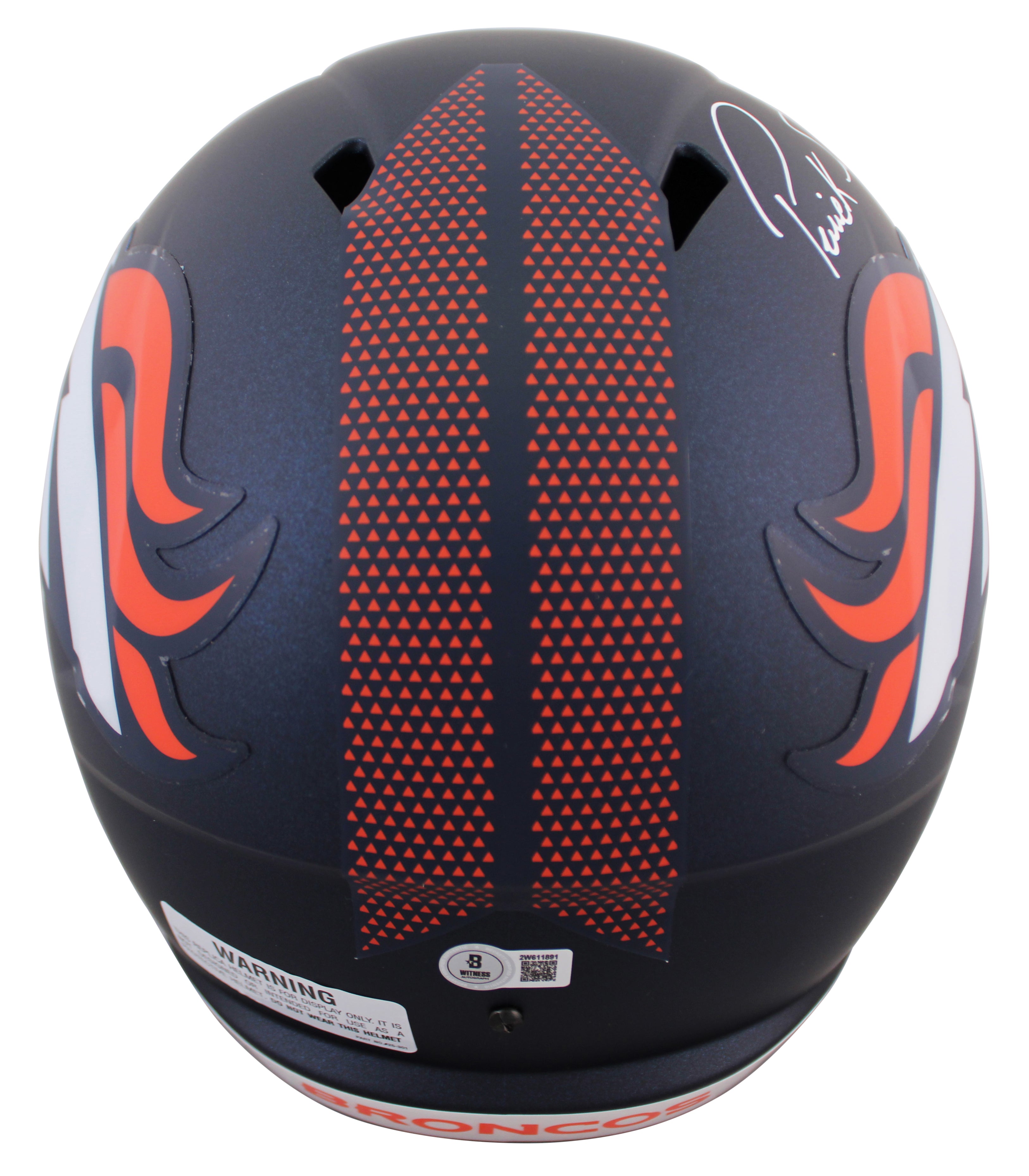 Broncos Patrick Surtain II Signed Full Size Speed Rep Helmet W/ Case BAS Witness