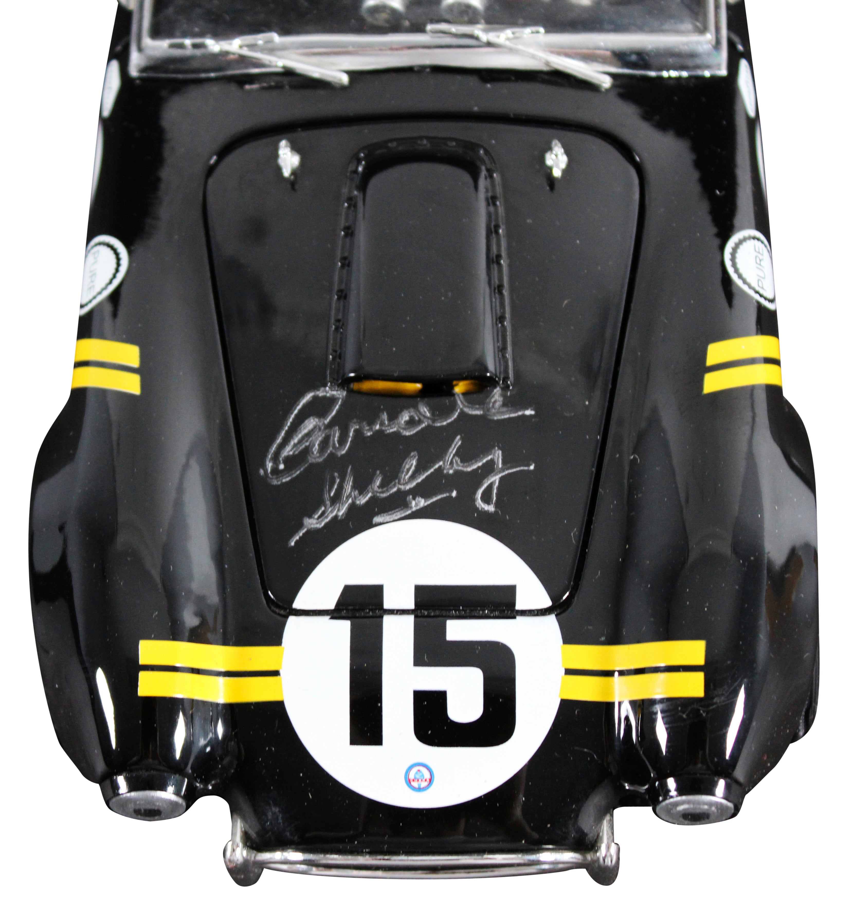 Carroll Shelby Signed 1965 Shelby Cobra 427 1:18 Scale Die Cast Car BAS #AE13792