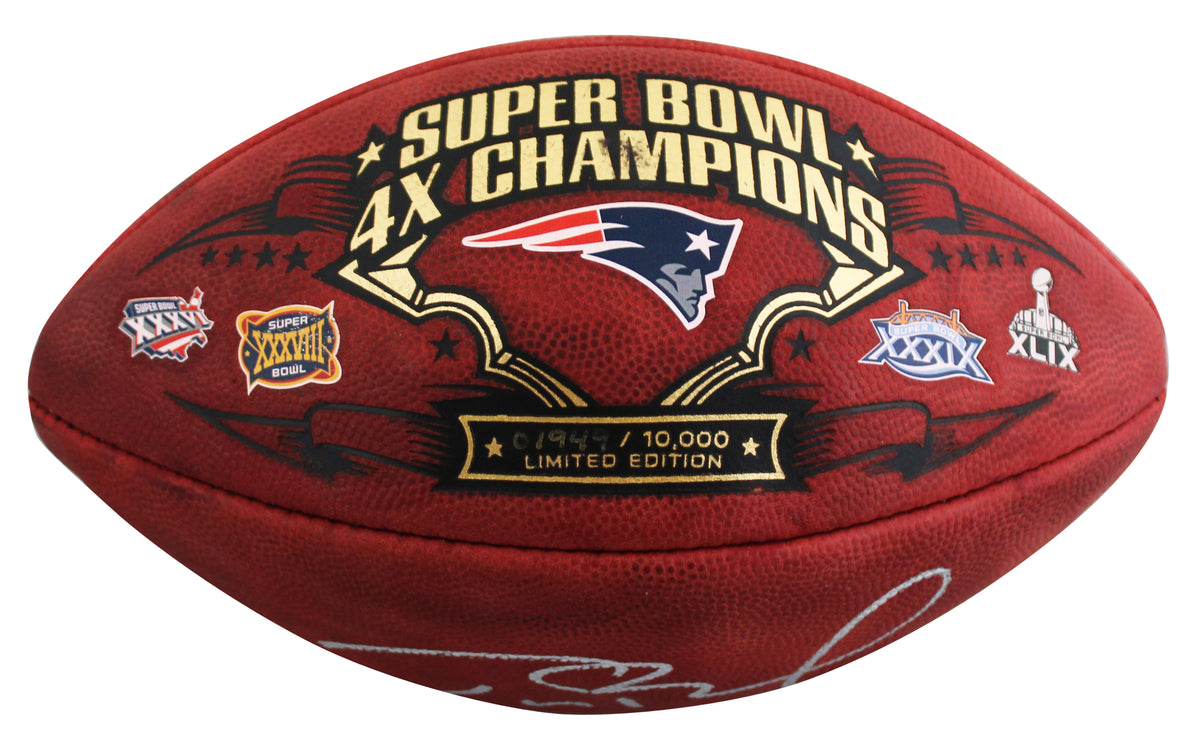 Patriots Tom Brady Signed SB XLIX Logo Wilson "Duke" LE Football BAS #AE64343