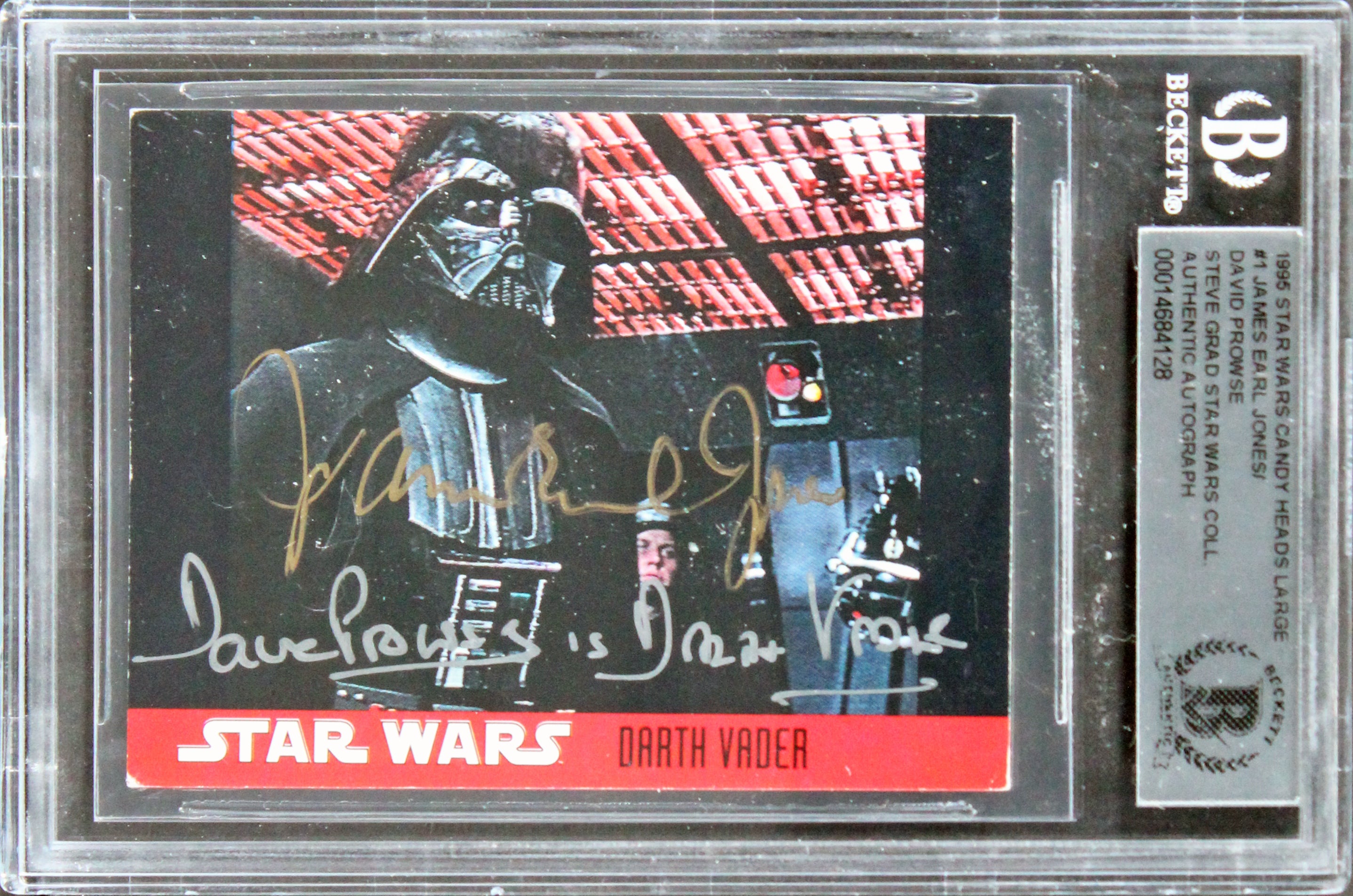 James Earl Jones & David Prowse Signed 1995 Star Wars CHL #1 Card BAS Slabbed