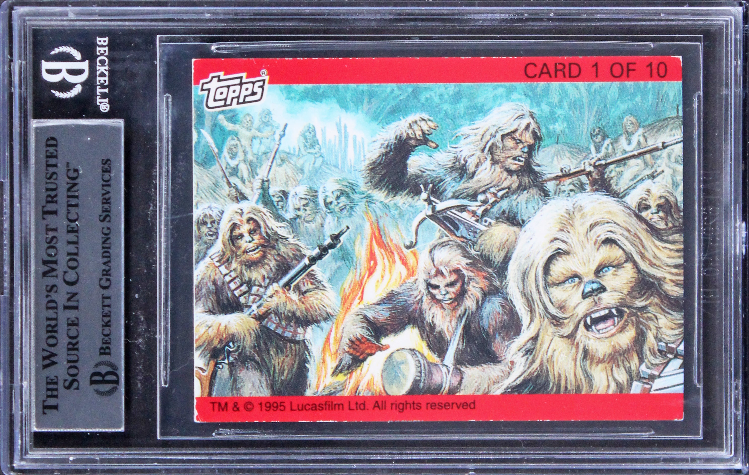 James Earl Jones & David Prowse Signed 1995 Star Wars CHL #1 Card BAS Slabbed