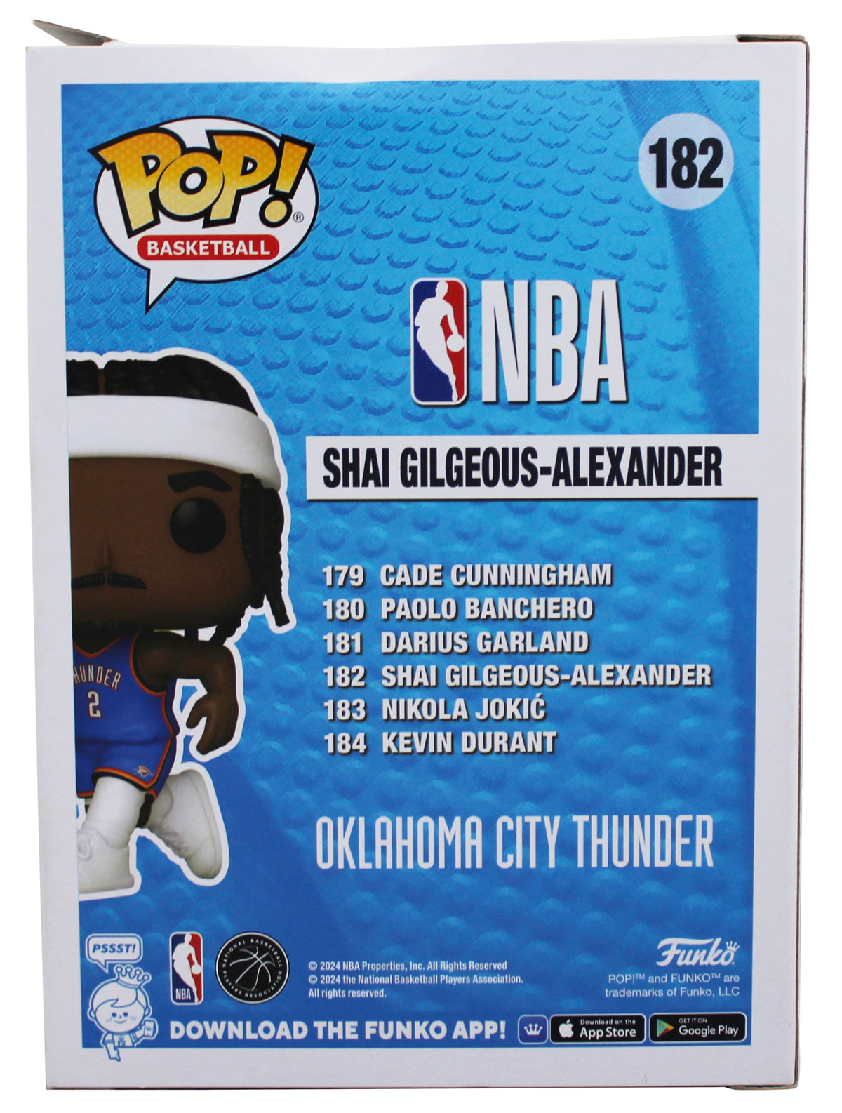 Thunder Shai Gilgeous-Alexander Signed #182 Funko Pop Vinyl Figure BAS #BV70428