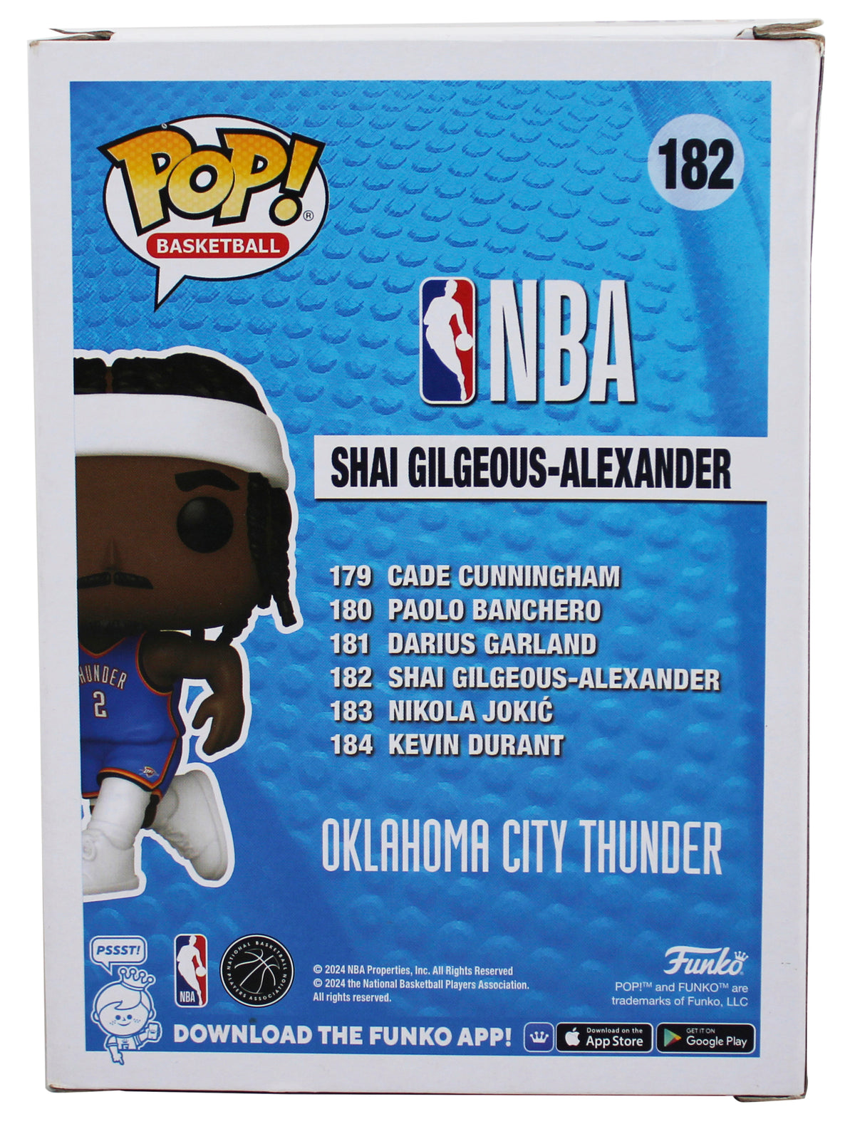 Thunder Shai Gilgeous-Alexander Signed #182 Funko Pop Vinyl Figure BAS #BV70430