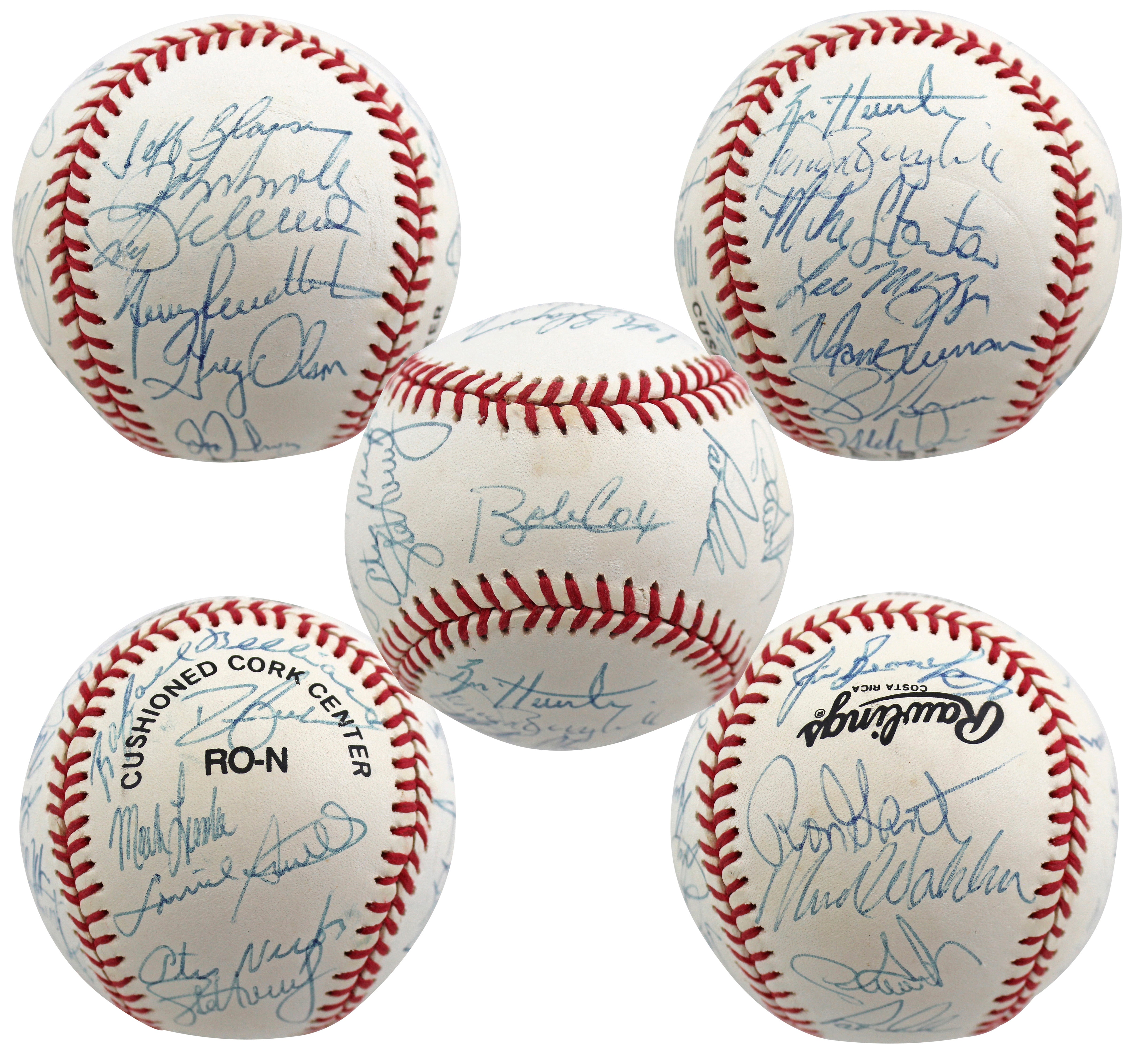 1992 Braves (25) Cox, Mazzone, Pendleton, Justice  +21 Signed Onl Baseball BAS