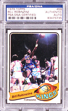 Kings Bill Robinzine Authentic Signed 1979 Topps #68 Card PSA/DNA Slabbed