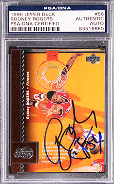 Clippers Rodney Rogers Authentic Signed 1996 Upper Deck #56 Card PSA/DNA Slabbed
