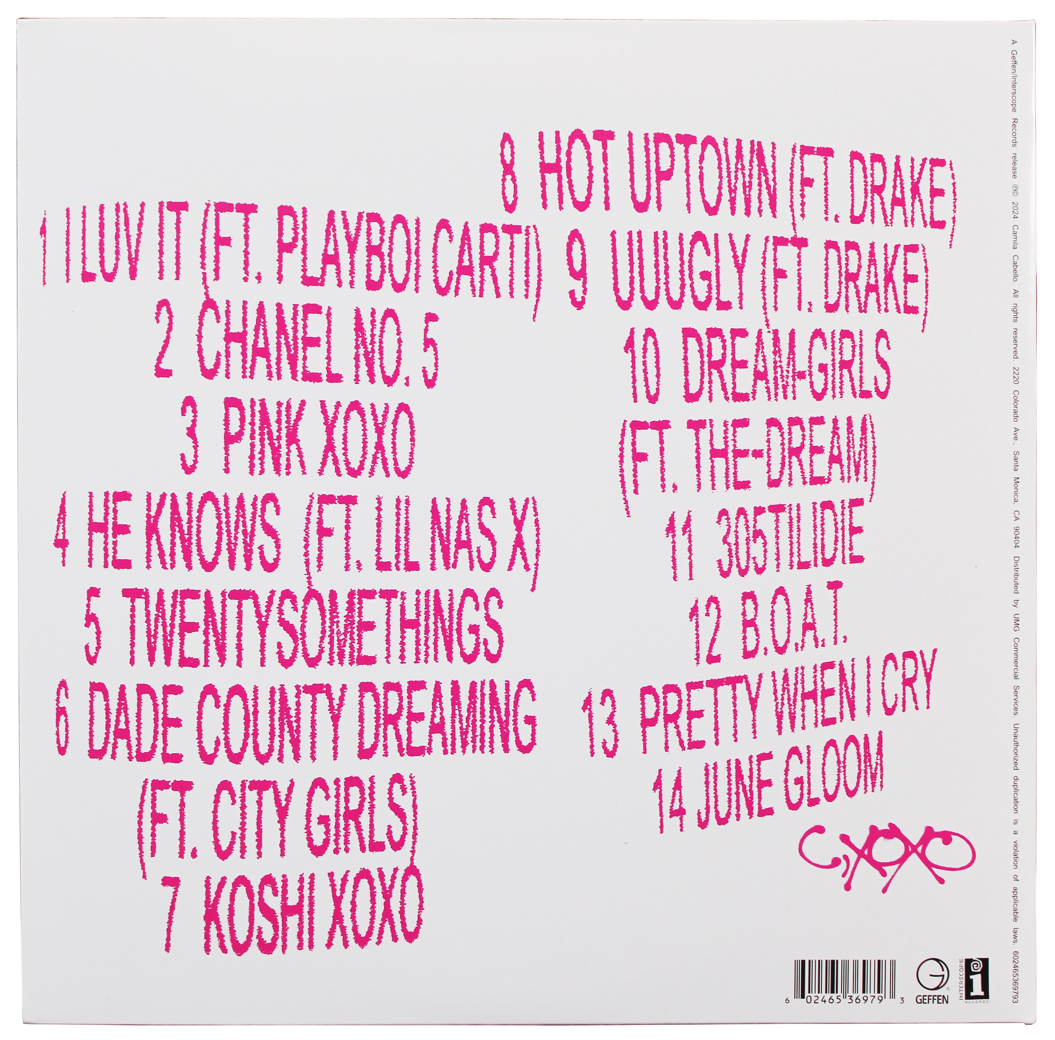 Camila Cabello Authentic Signed C, XOXO Album Flat w/ Album & Vinyl BAS #BR84214
