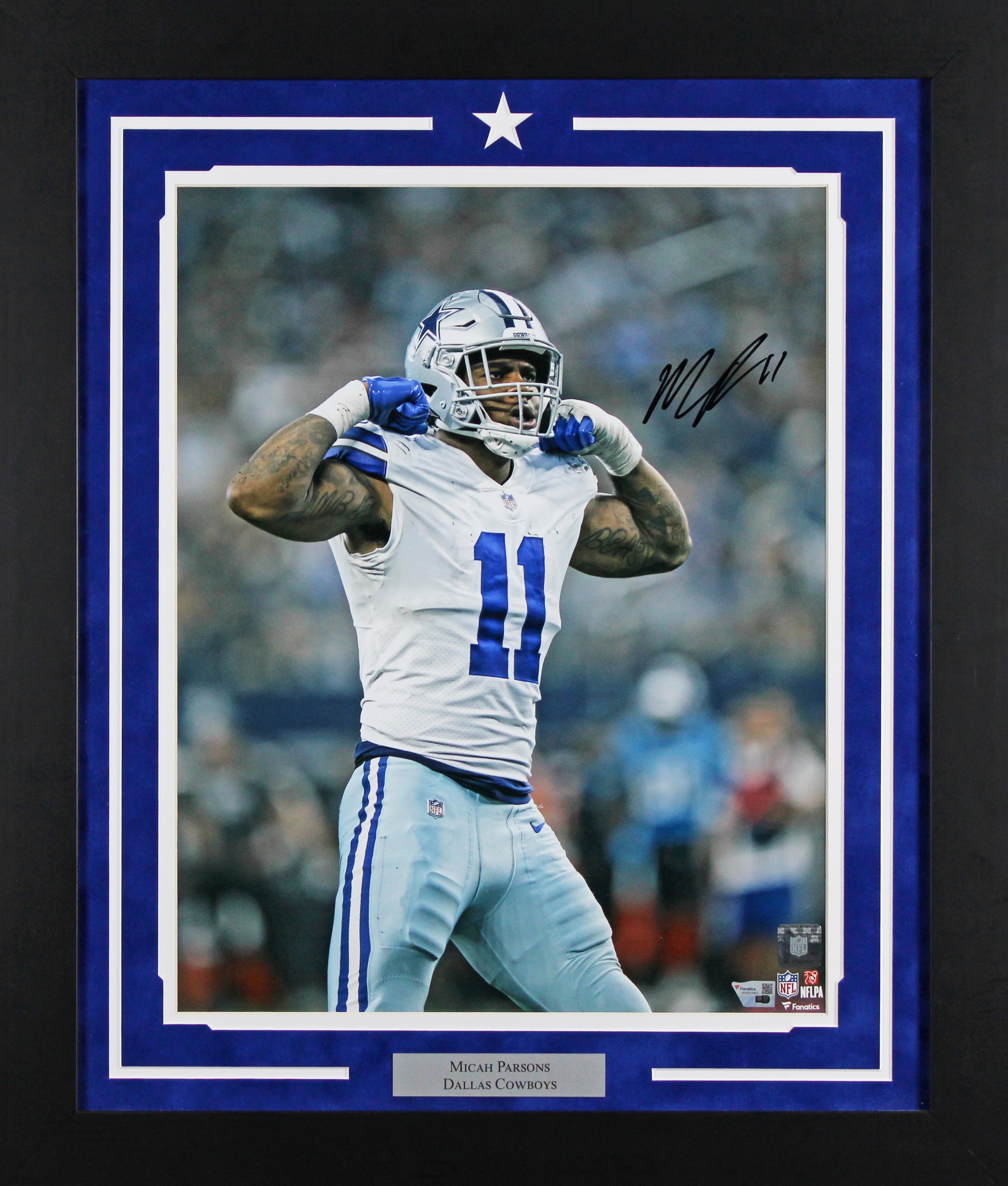 Cowboys Micah Parsons Authentic Signed 16x20 Framed Photo Fanatics #GD53510007