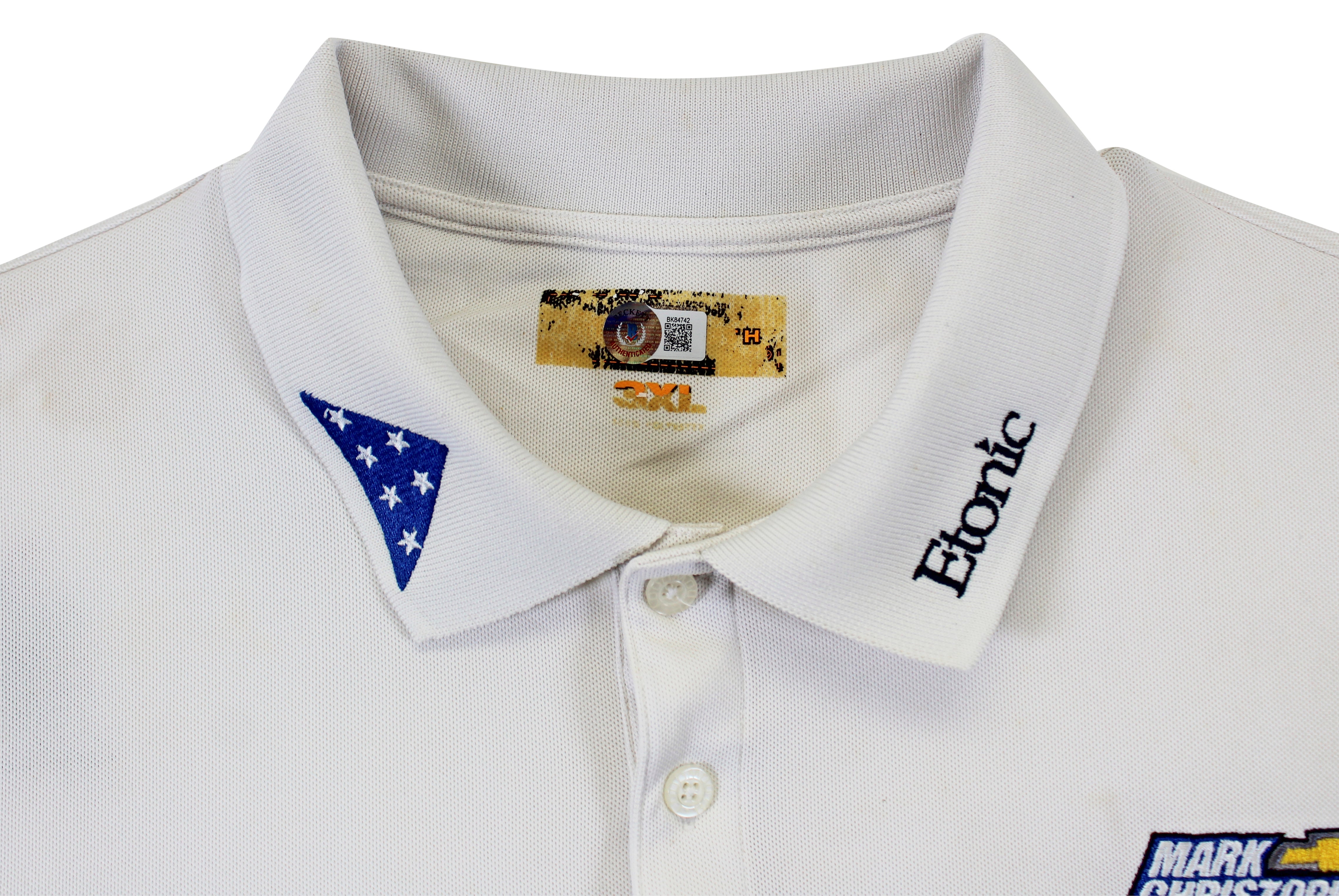 John Daly Authentic Signed Match Worn White Loudmouth Polo Shirt BAS #BK84742