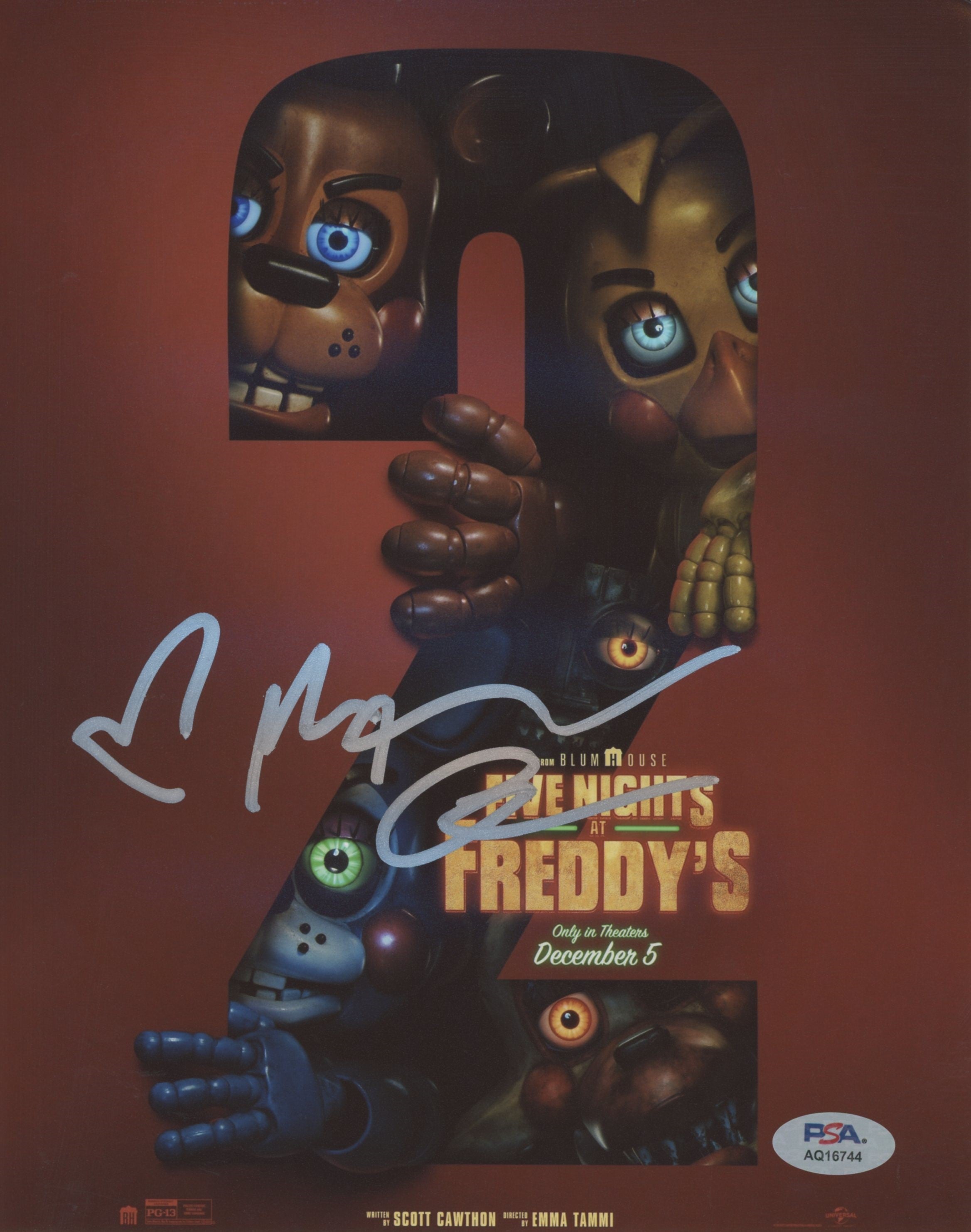 Mckenna Grace Five Nights at Freddy's 2 Authentic Signed 8x10 Photo PSA AQ16744