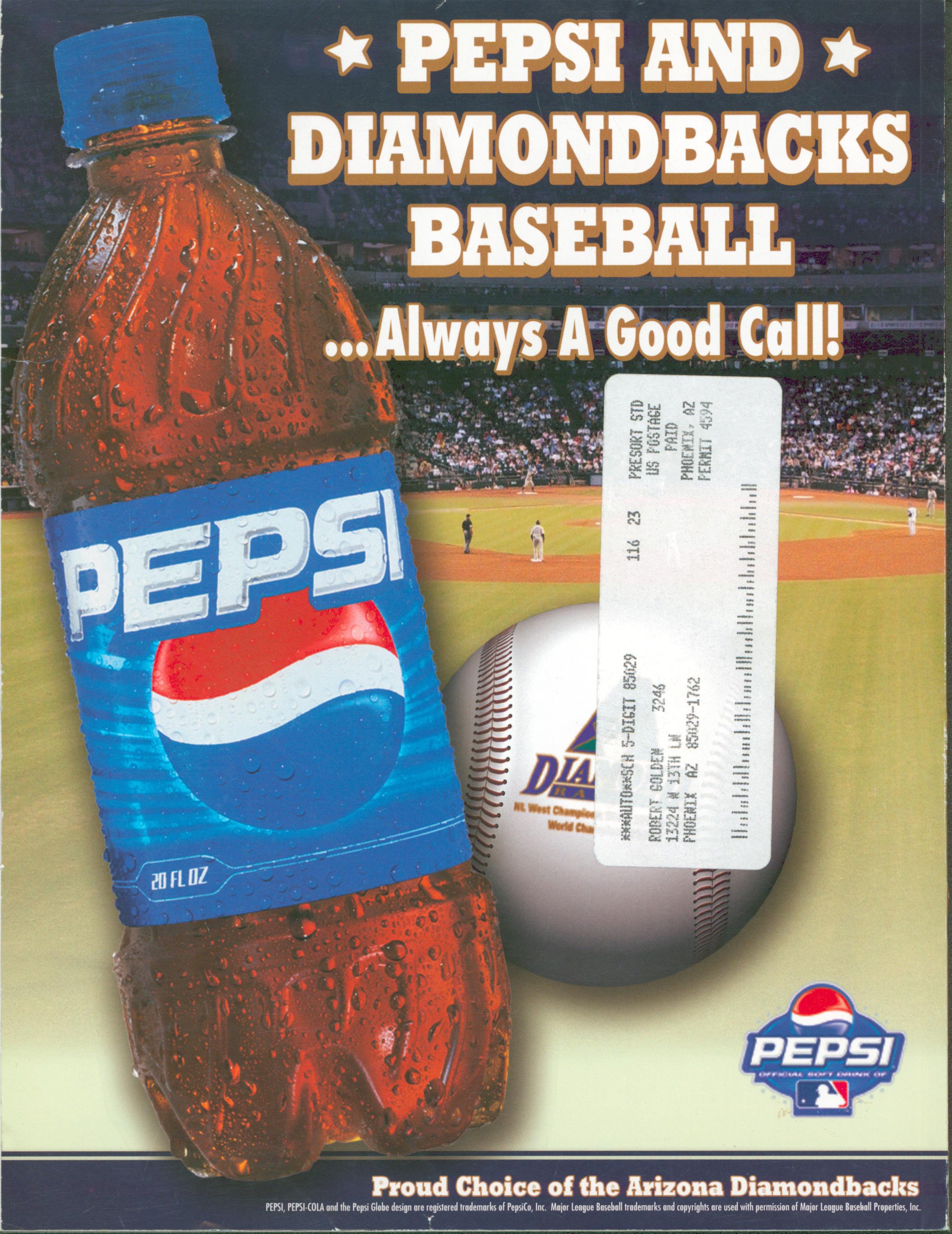 Luis Gonzalez "2001 WS Game 7 GW Hit" Signed April 2005 D-Backs Magazine BAS Wit