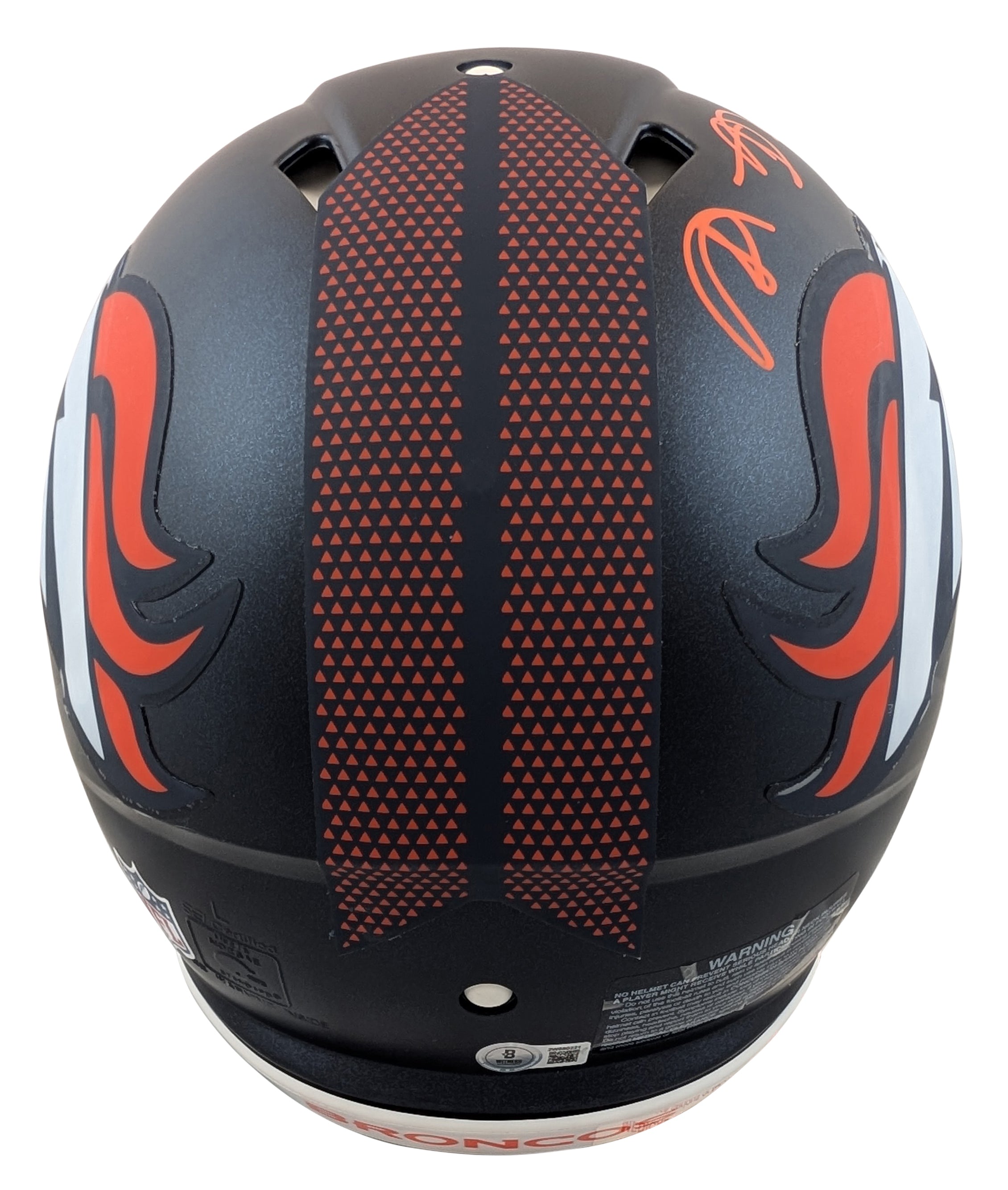 Broncos Shannon Sharpe Signed Full Size Speed Proline Helmet W/ Case BAS Witness