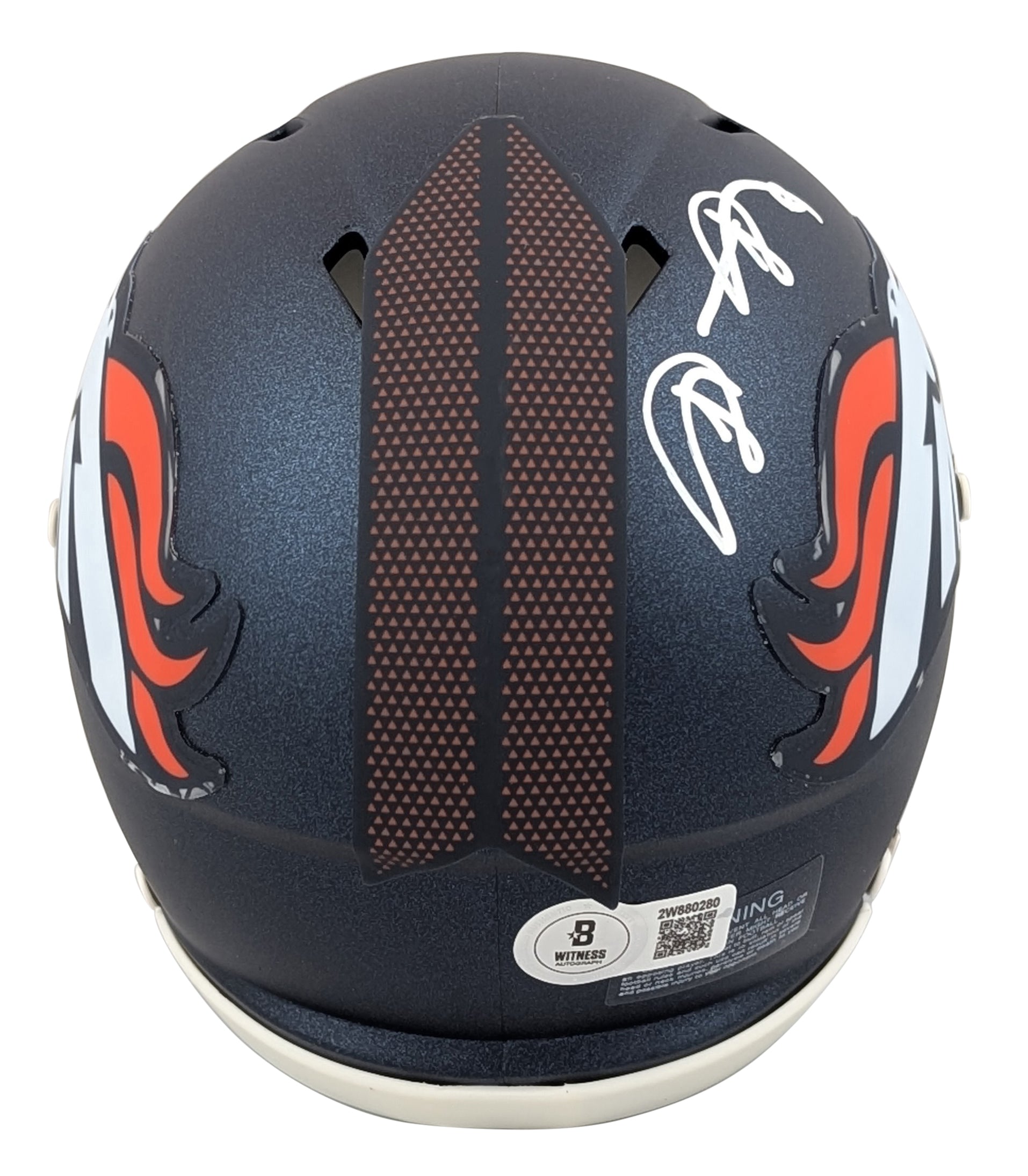 Broncos Shannon Sharpe Authentic Signed 2024 Speed Mini Helmet BAS Witnessed