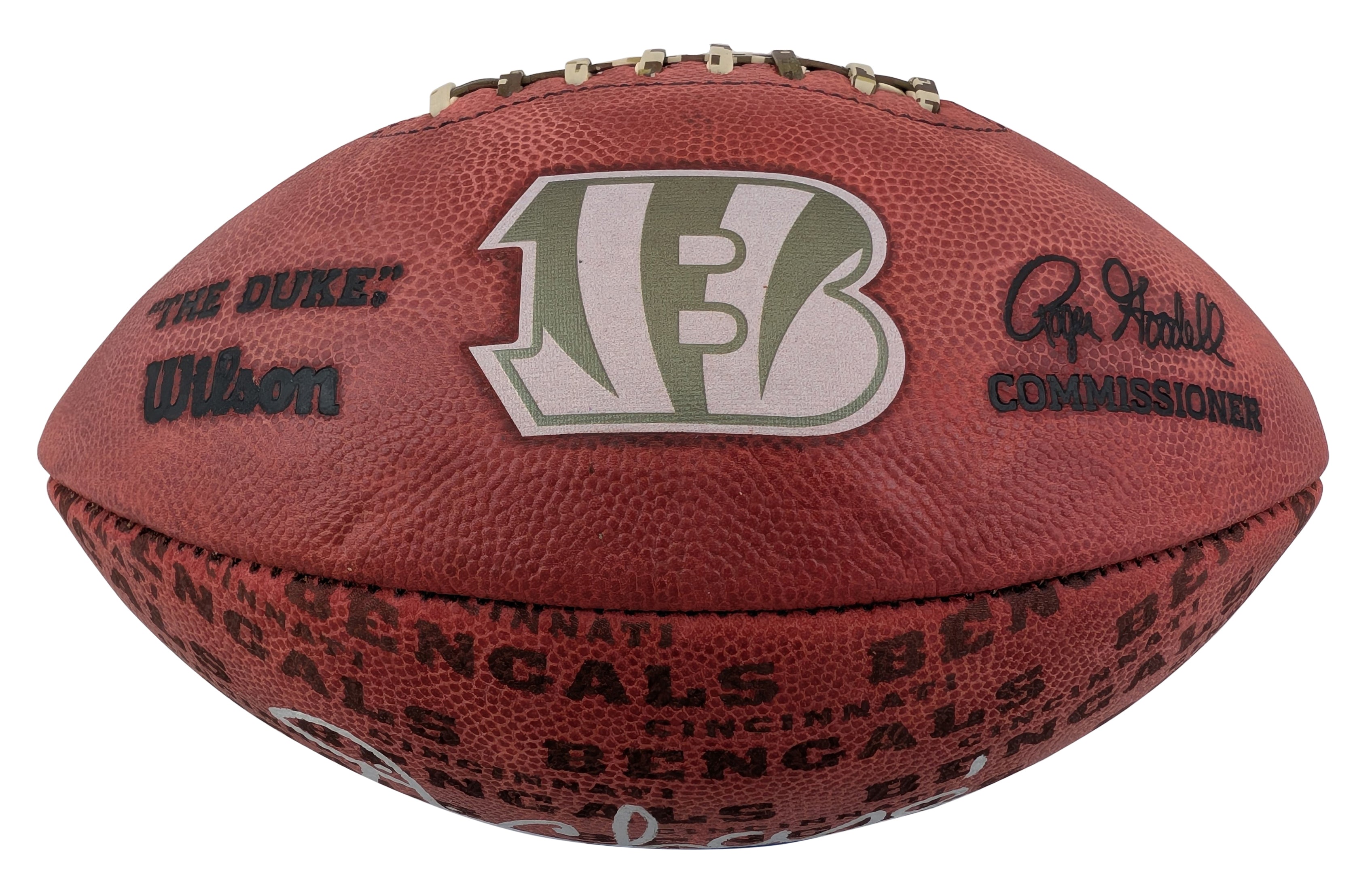 Bengals Ja'Marr Chase Signed Wilson "Duke" Team Showcase Football W/ Case BAS W