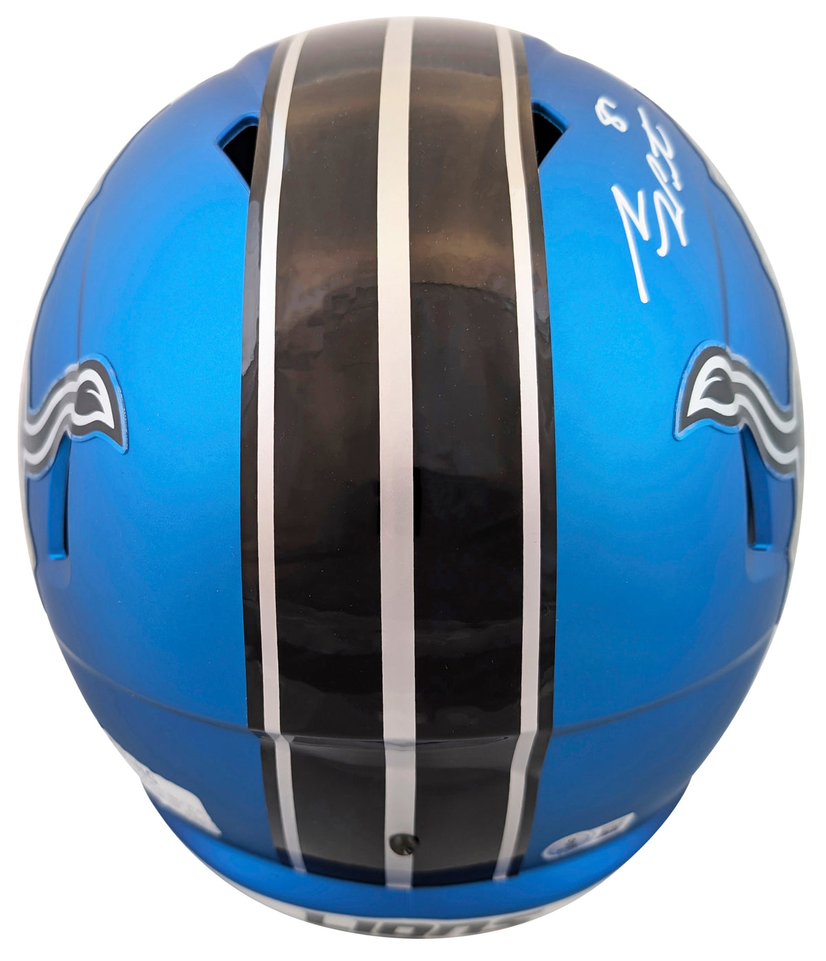 Lions Sam LaPorta Signed 2024 On Field Alt F/S Speed Rep Helmet W/ Case BAS Wit