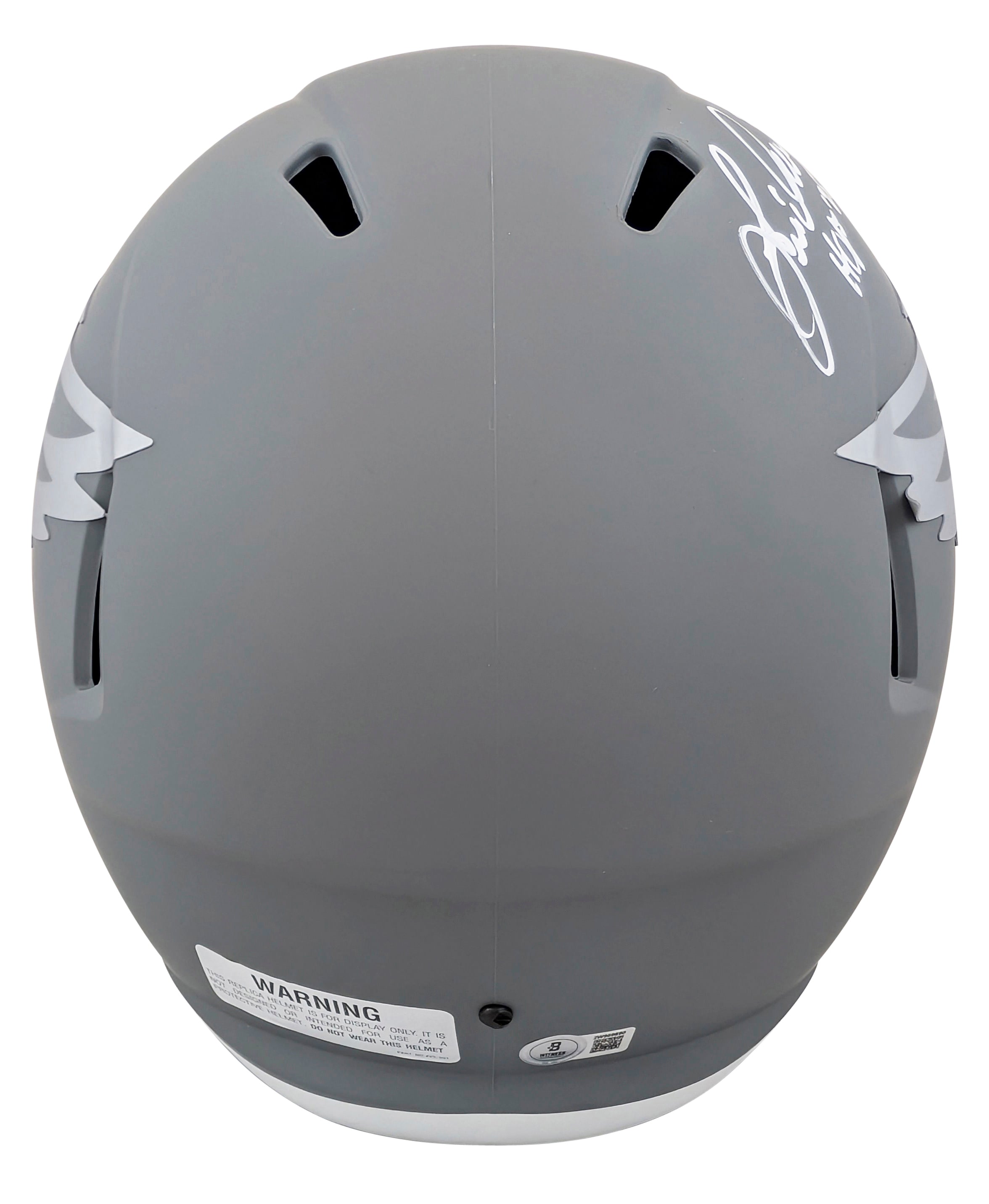 Eagles Eric Allen "HOF 25" Signed Slate Full Size Speed Rep Helmet BAS Witnessed