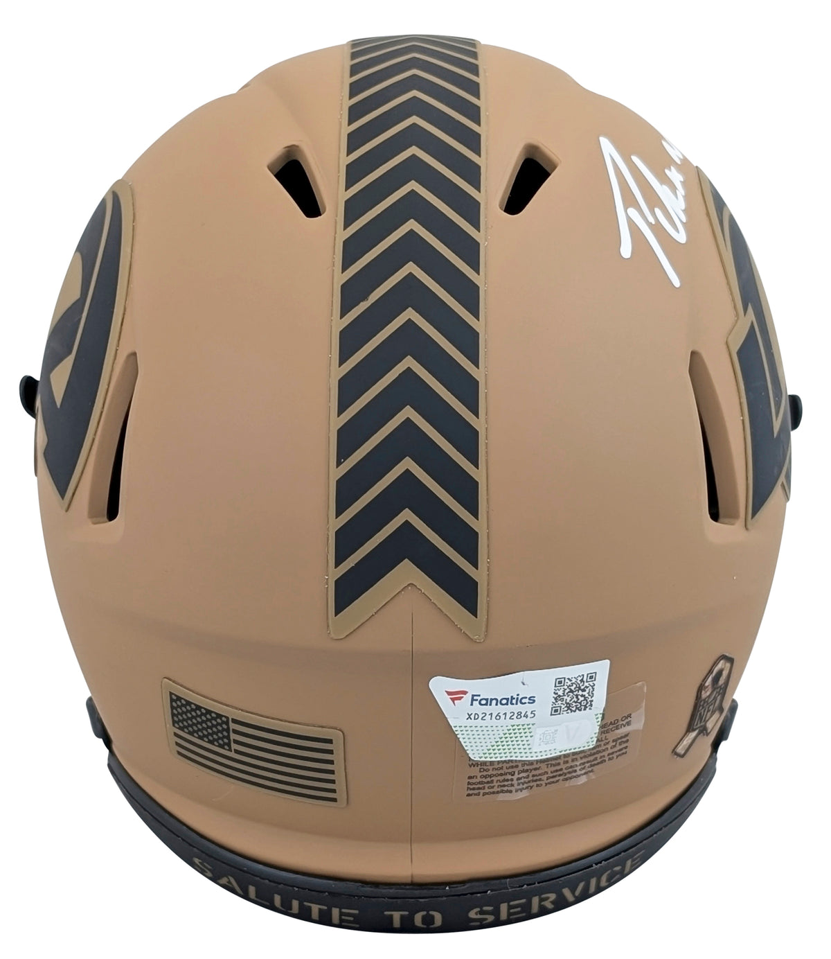Rams Puka Nacua Signed Salute To Service II Speed Mini Helmet W/ Case Fanatics