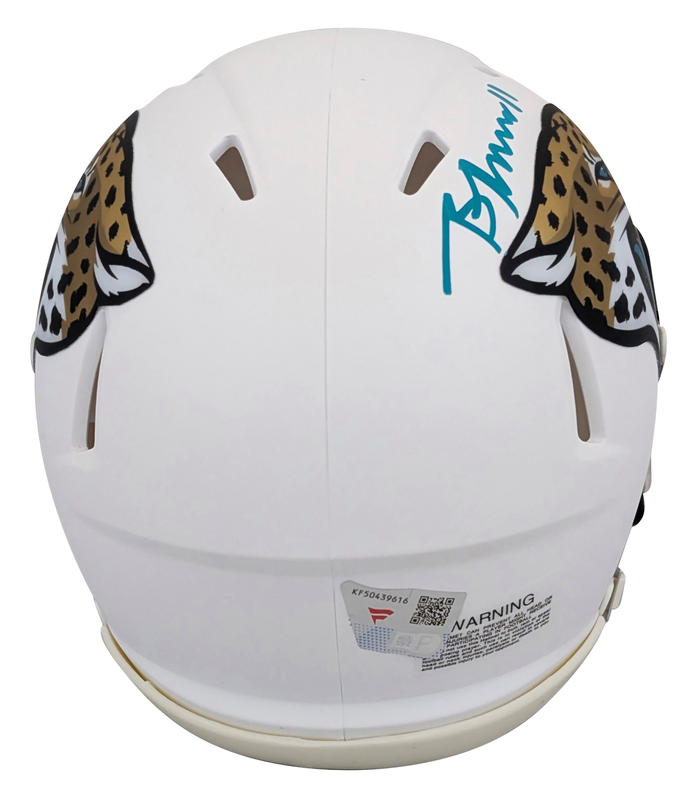 Jaguars Brian Thomas Jr. Signed On-Field Alt 2024 Speed Mini Helmet W/ Case Fan