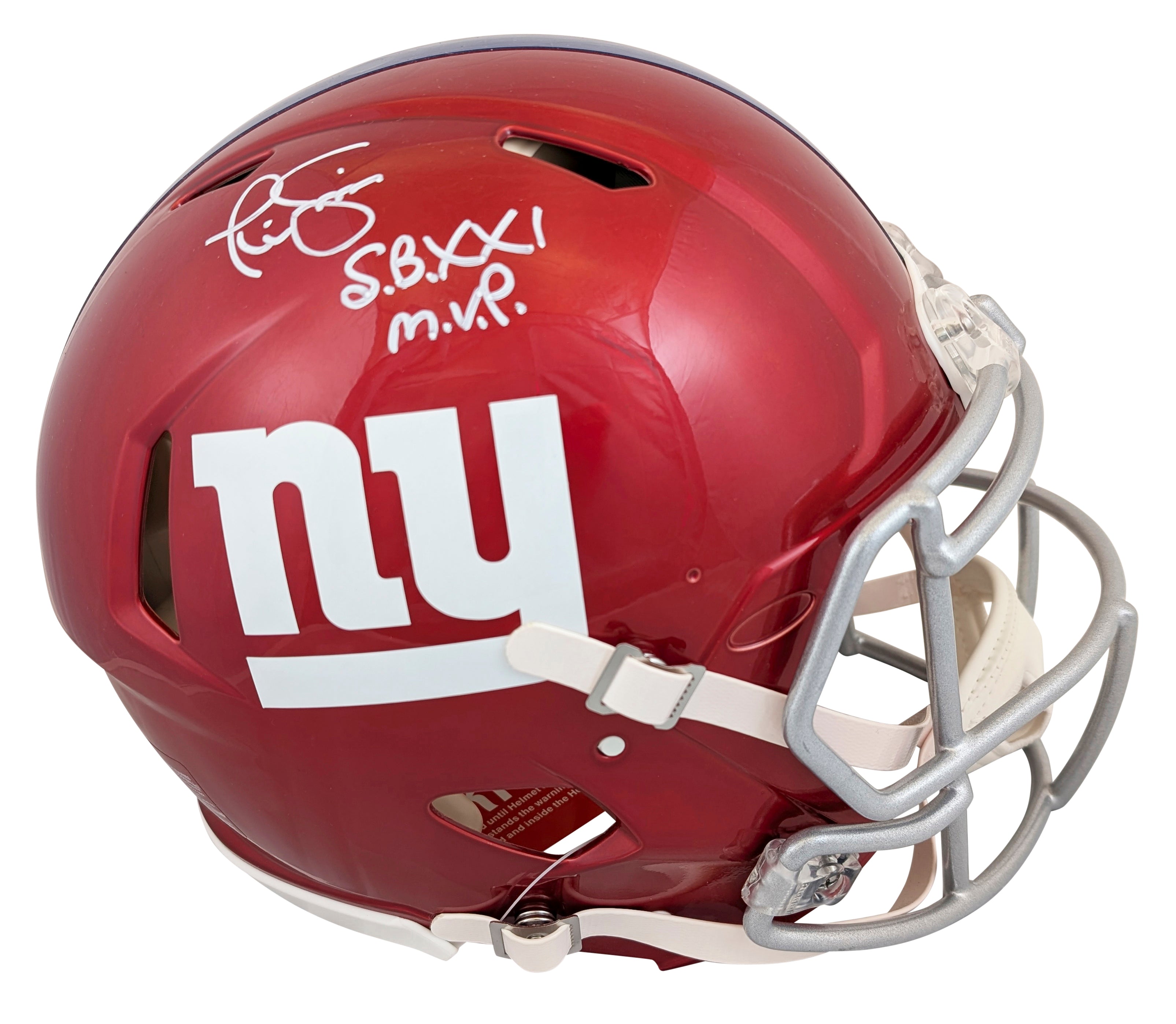 Giants Phil Simms "SB XXI MVP" Signed Flash F/S Speed Proline Helmet W/ Case BAS