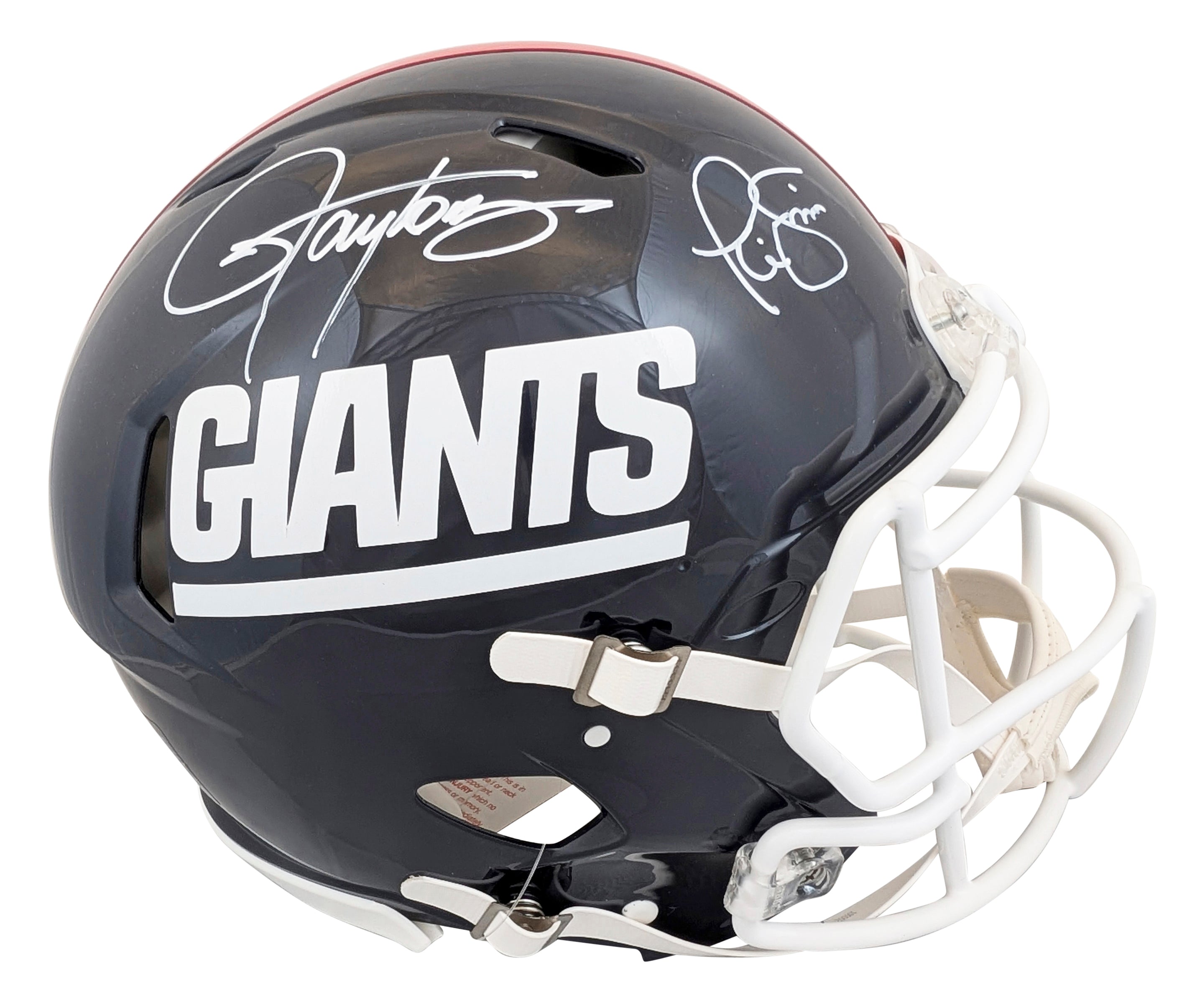 Giants (2) Taylor & Simms Signed 1981-99 TB F/S Speed Proline Helmet W/ Case BAS