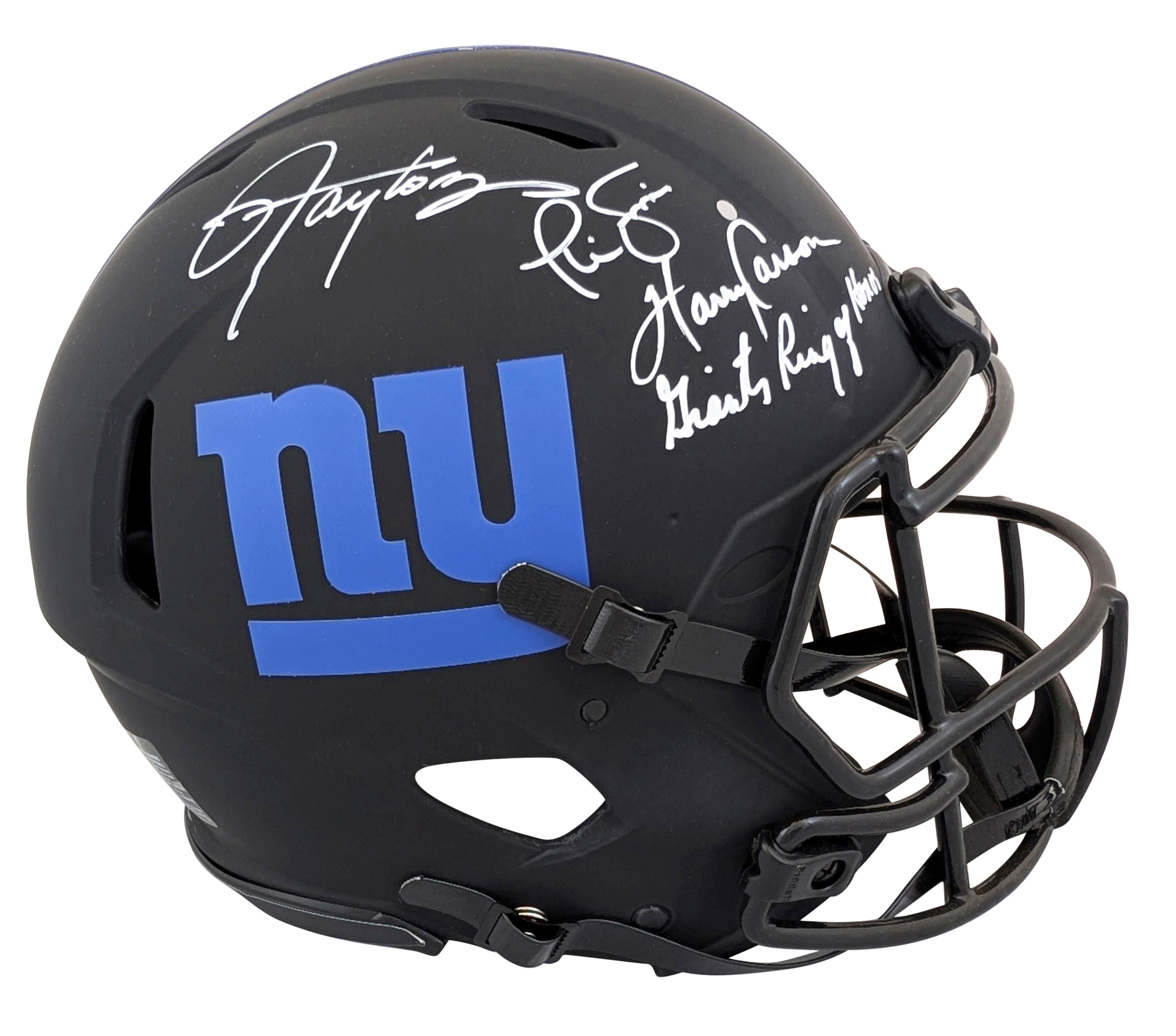 Giants (3) Carson, Simms & Taylor Signed Eclipse F/S Speed Proline Helmet BAS W