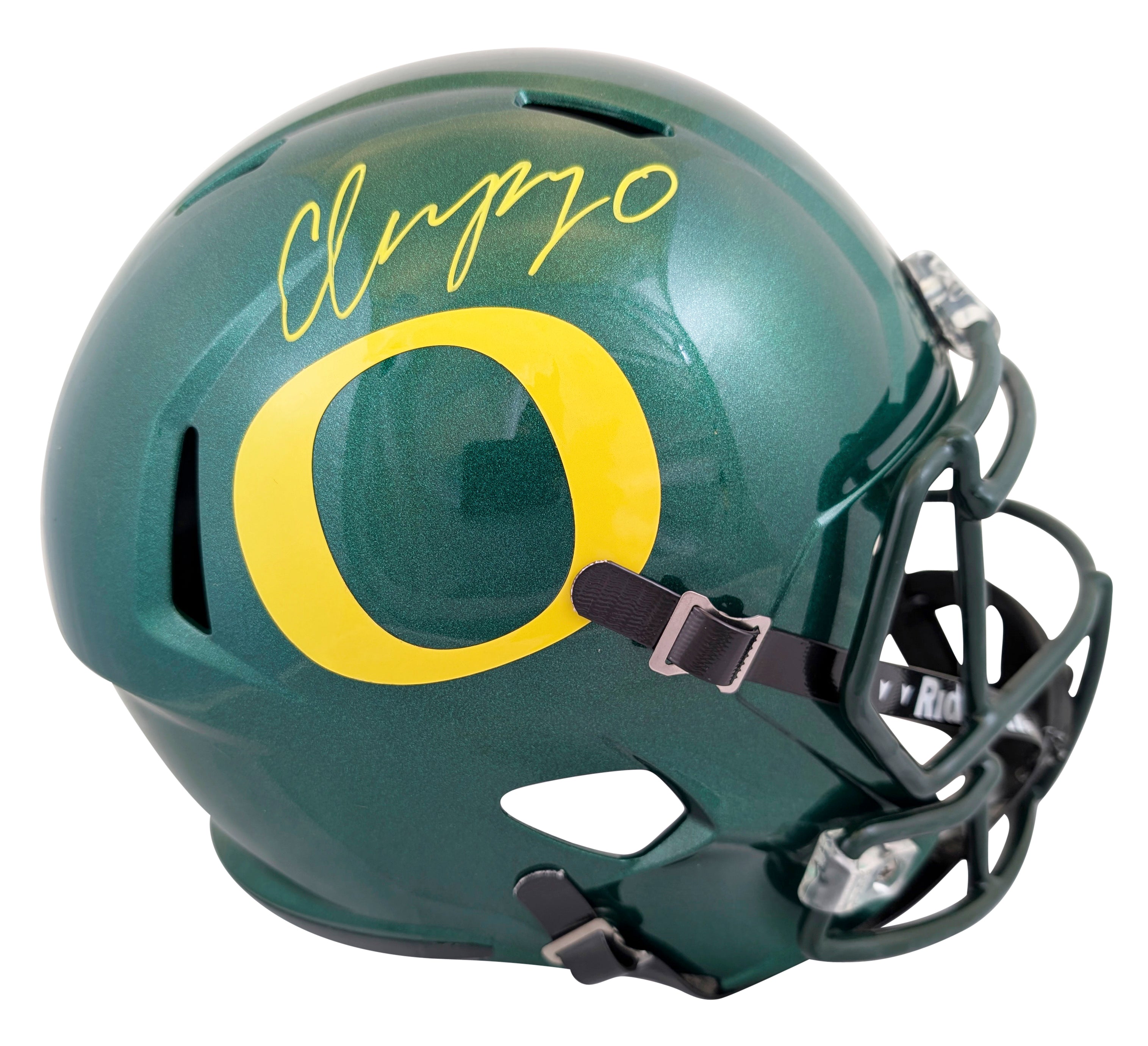 Oregon Christian Gonzalez Signed Full Size Speed Rep Helmet W/ Case BAS Witness