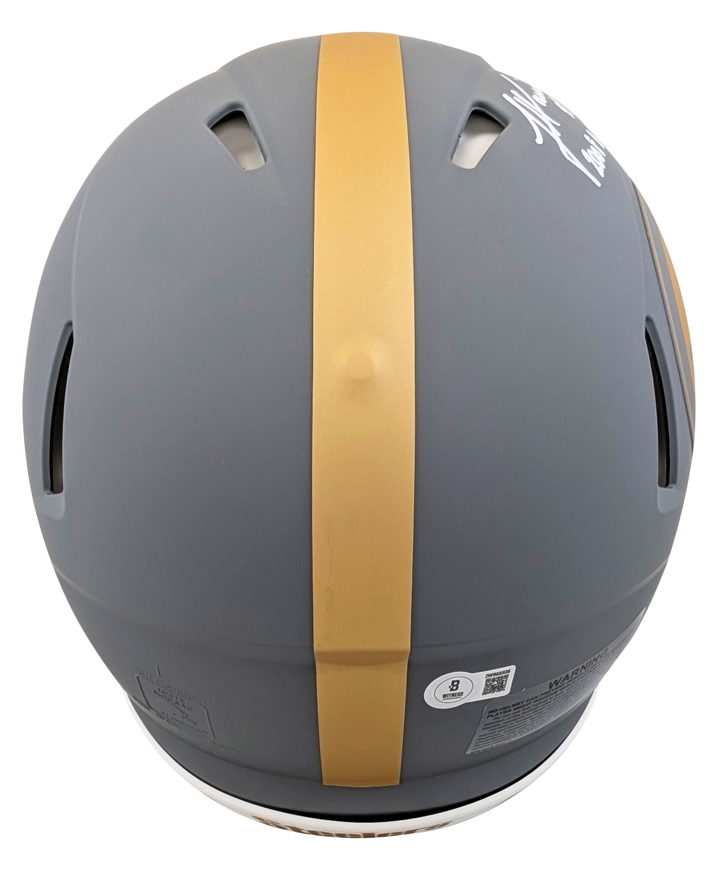 Steelers Harrison & Polamalu "DPOY" Signed Slate F/S Speed Proline Helmet BAS W