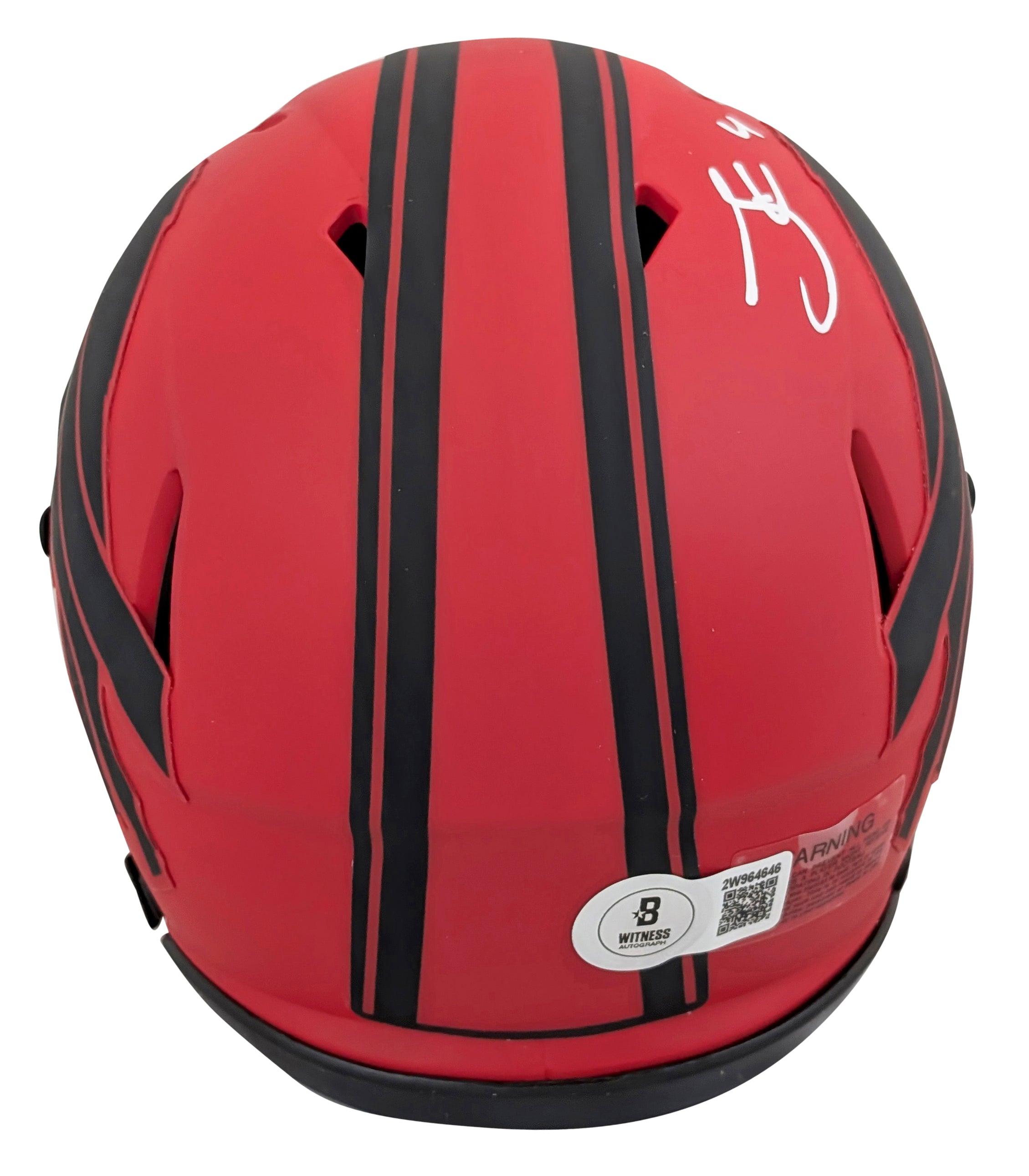 Bills James Cook Authentic Signed Alternate Rave Speed Mini Helmet BAS Witnessed