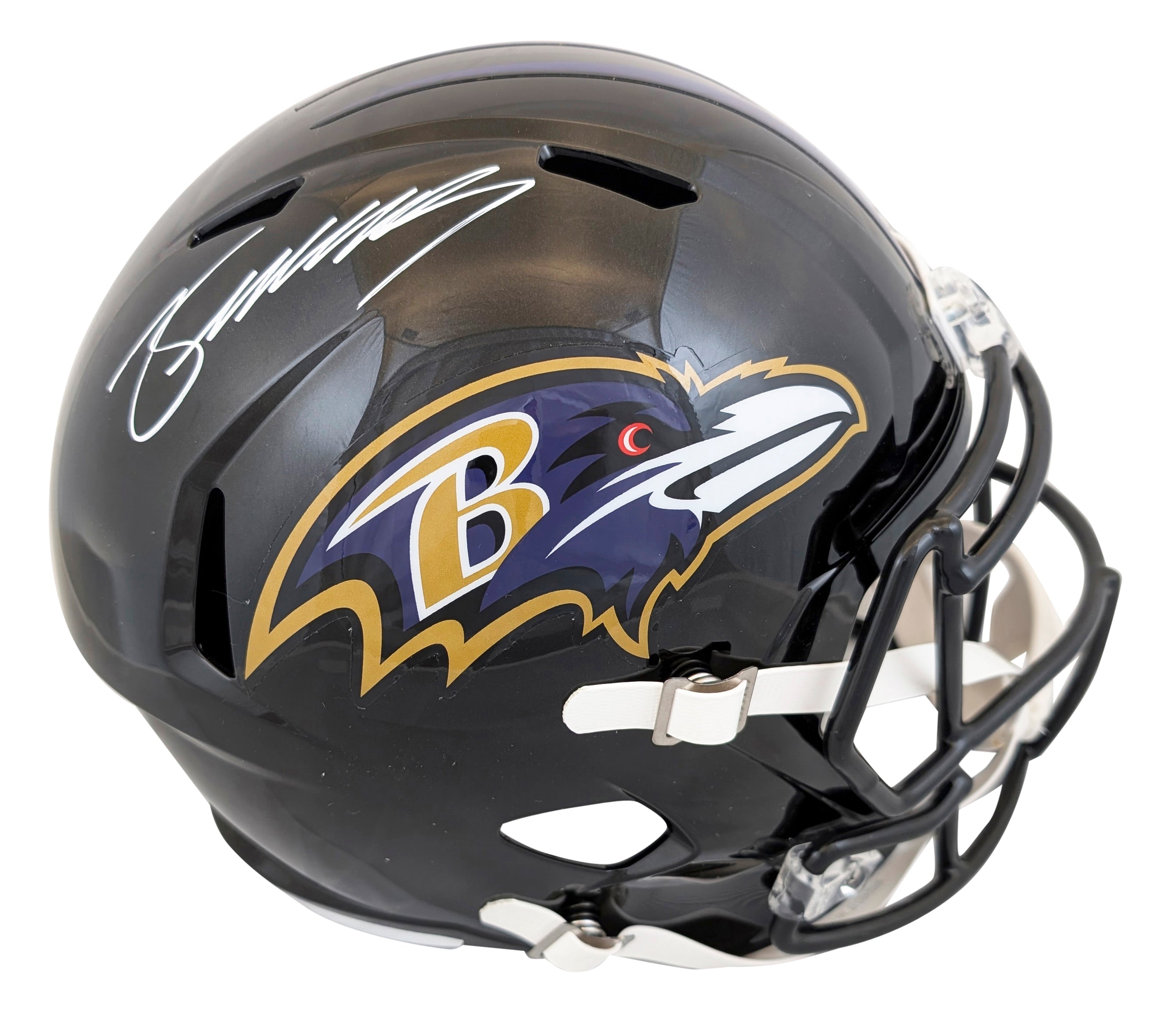 Ravens Zay Flowers Authentic Signed Full Size Speed Rep Helmet Autographed BAS
