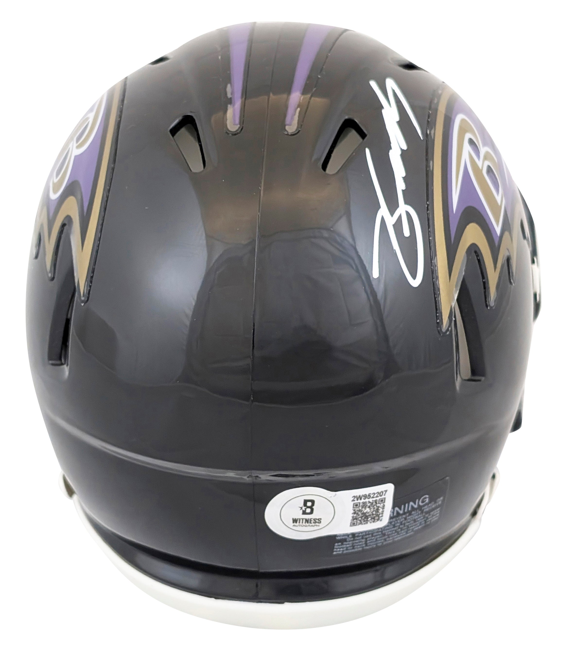 Ravens Zay Flowers Authentic Signed Speed Mini Helmet Autographed BAS Witnessed