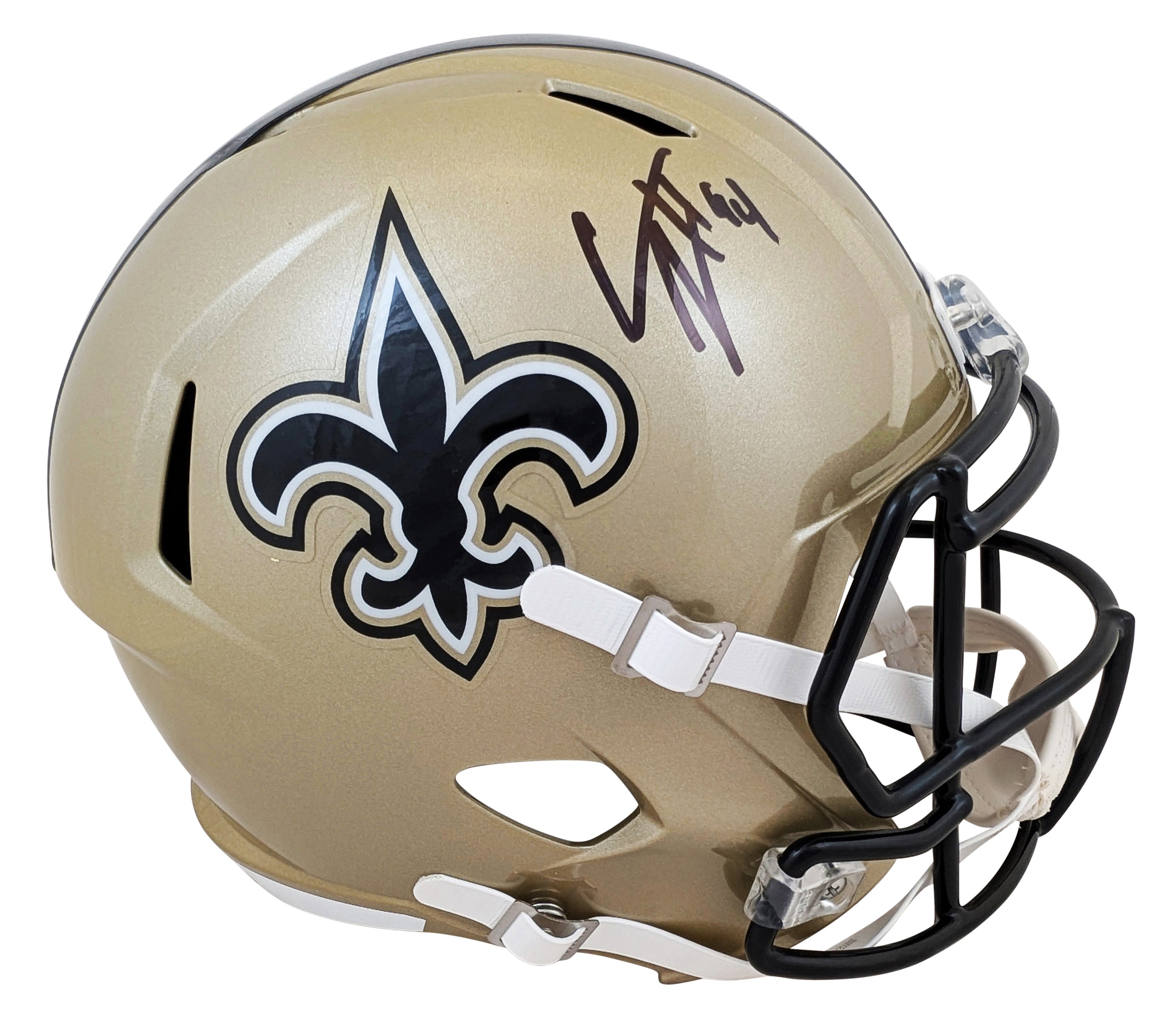Saints Cameron Jordan Authentic Signed Full Size Speed Rep Helmet BAS Witnessed