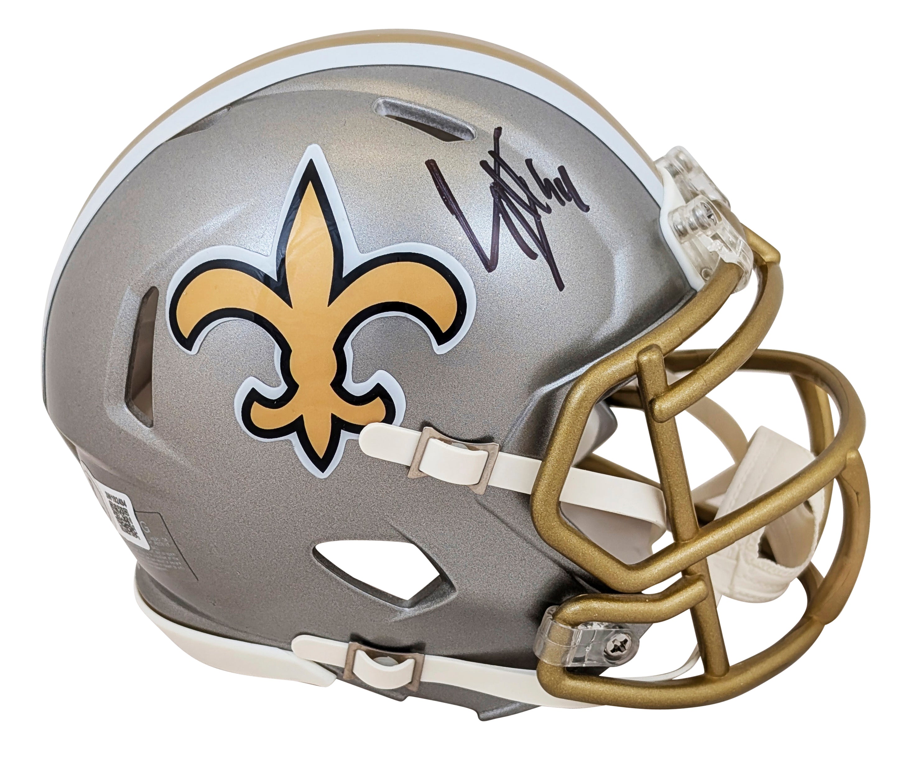 Saints Cameron Jordan Authentic Signed Flash Speed Mini Helmet BAS Witnessed