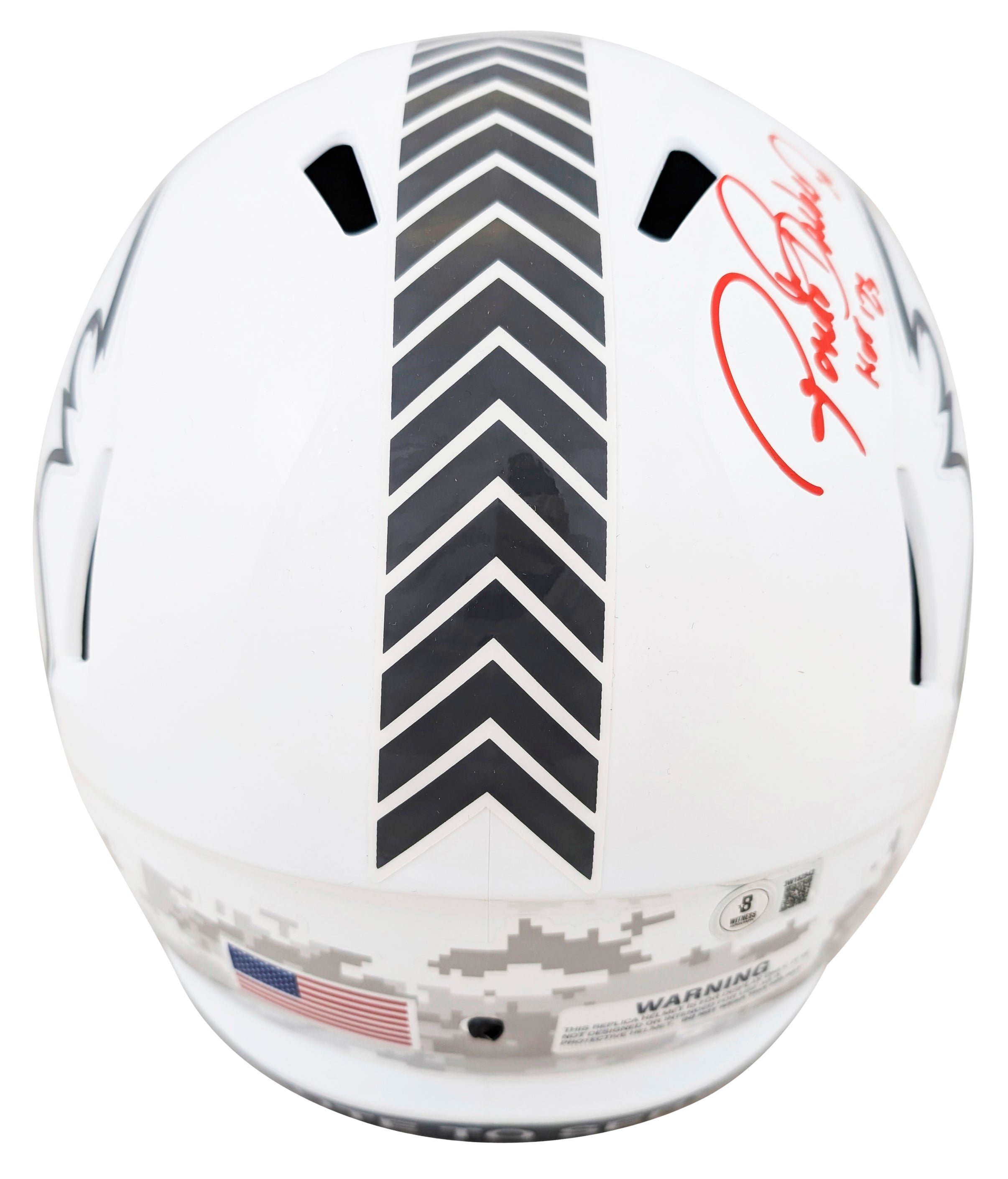 Bucs Ronde Barber "HOF 23" Signed STS III F/S Speed Rep Helmet W/ Case BAS Wit