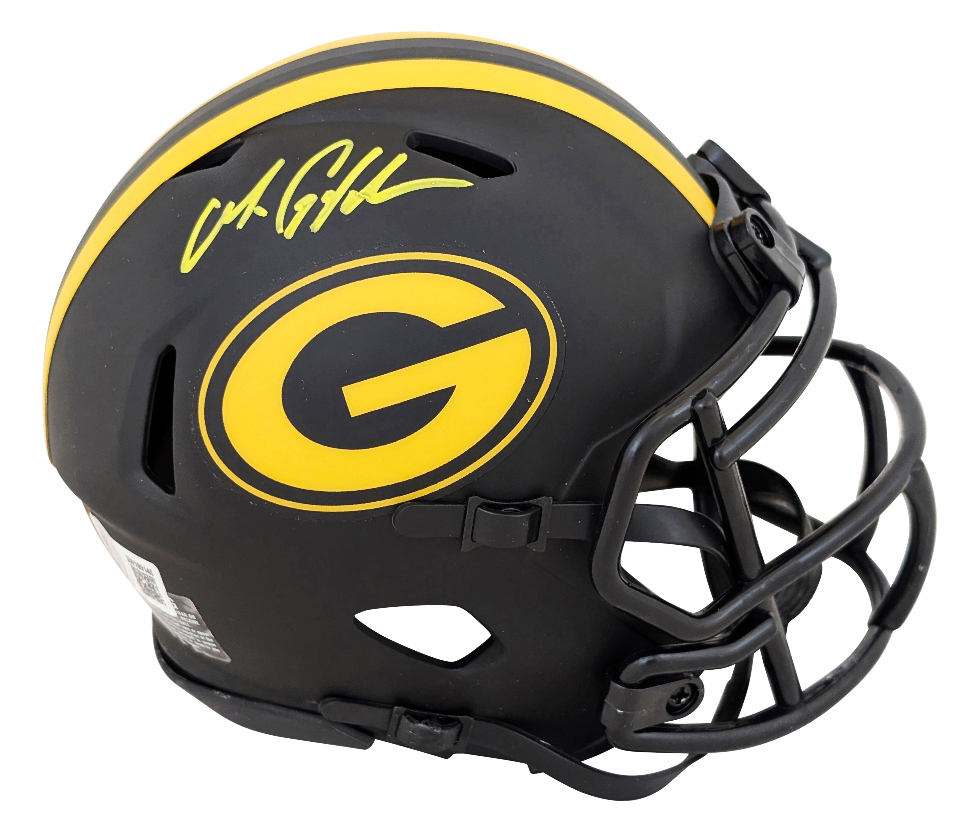 Packers Matthew Golden Signed Eclipse Speed Mini Helmet W/ Case BAS Witnessed