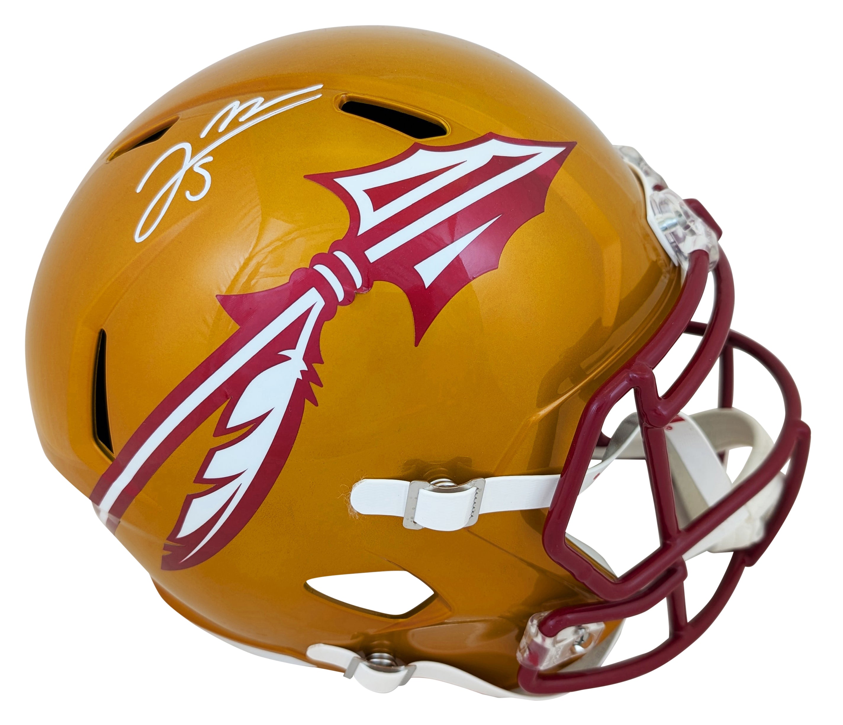 Florida State Jared Verse Signed Flash Full Size Speed Rep Helmet BAS Witnessed
