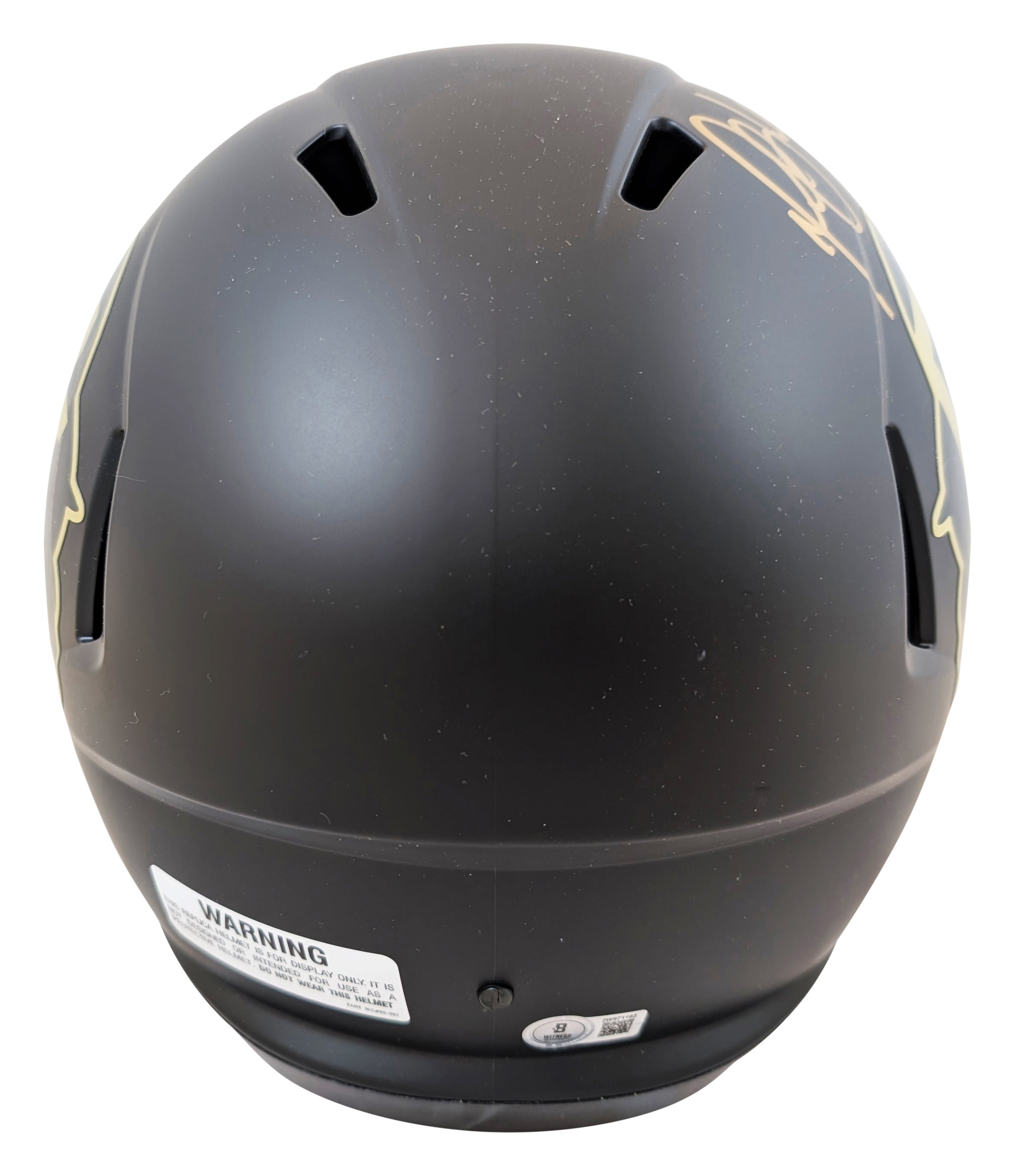 Colorado (2) Sapp & Faulk Signed Black Full Size Speed Rep Helmet W/ Case BAS W