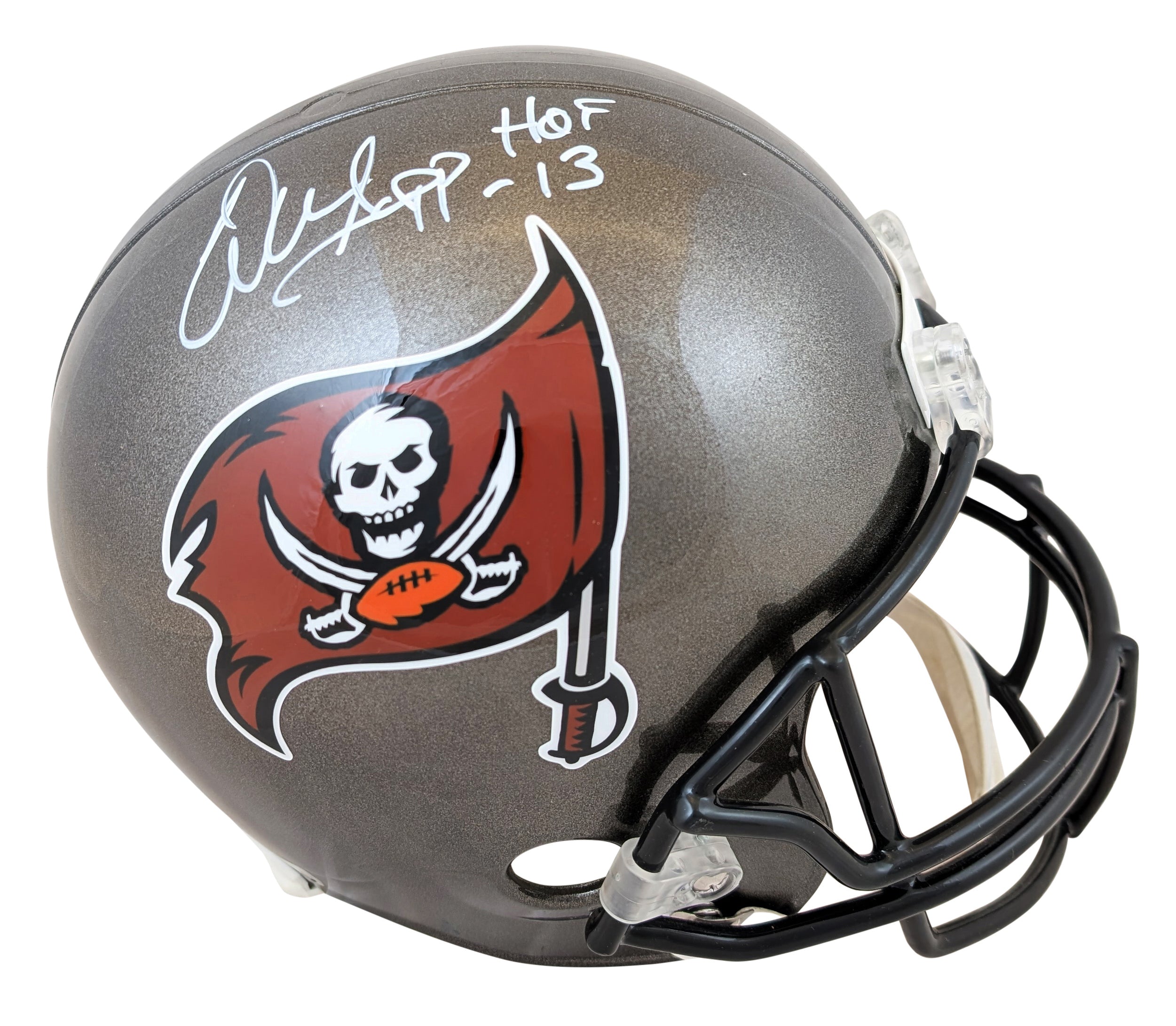 Buccaneers Warren Sapp "HOF 13" Authentic Signed Full Size Rep Helmet BAS Wit