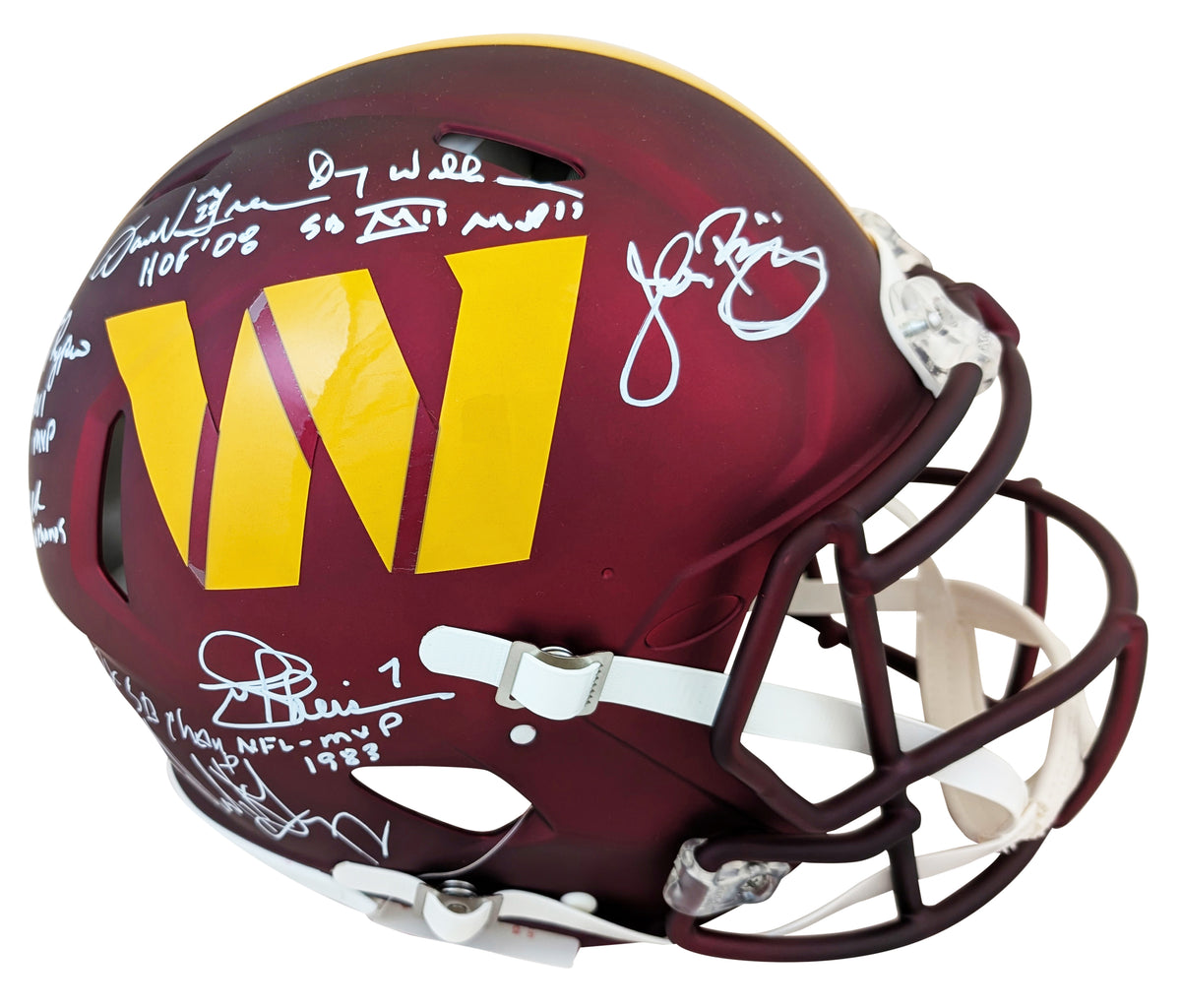 Washington (7) Green, Riggins, Williams +4 Signed F/S Speed Proline Helmet BAS W