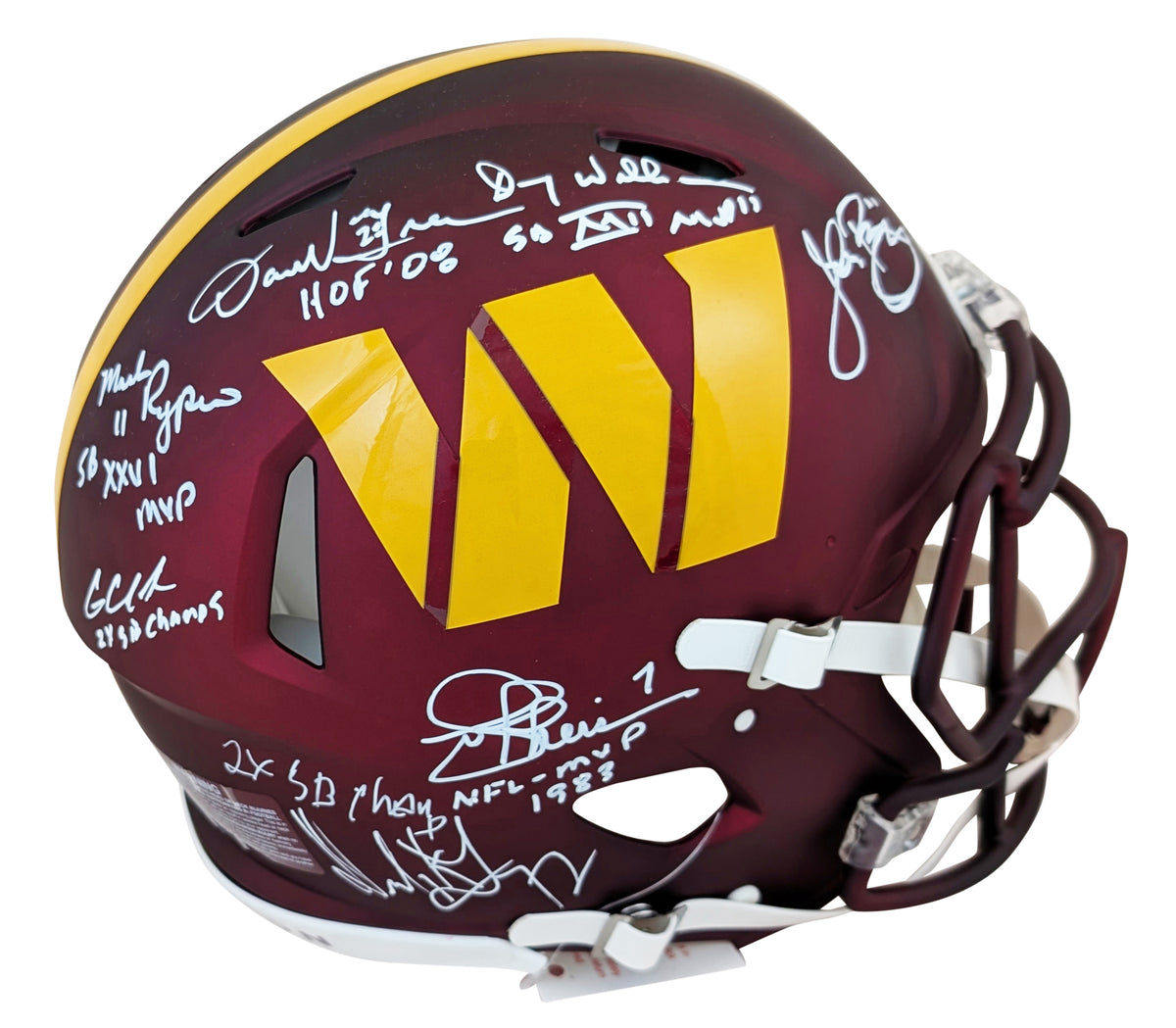 Washington (7) Green, Riggins, Williams +4 Signed F/S Speed Proline Helmet BAS W