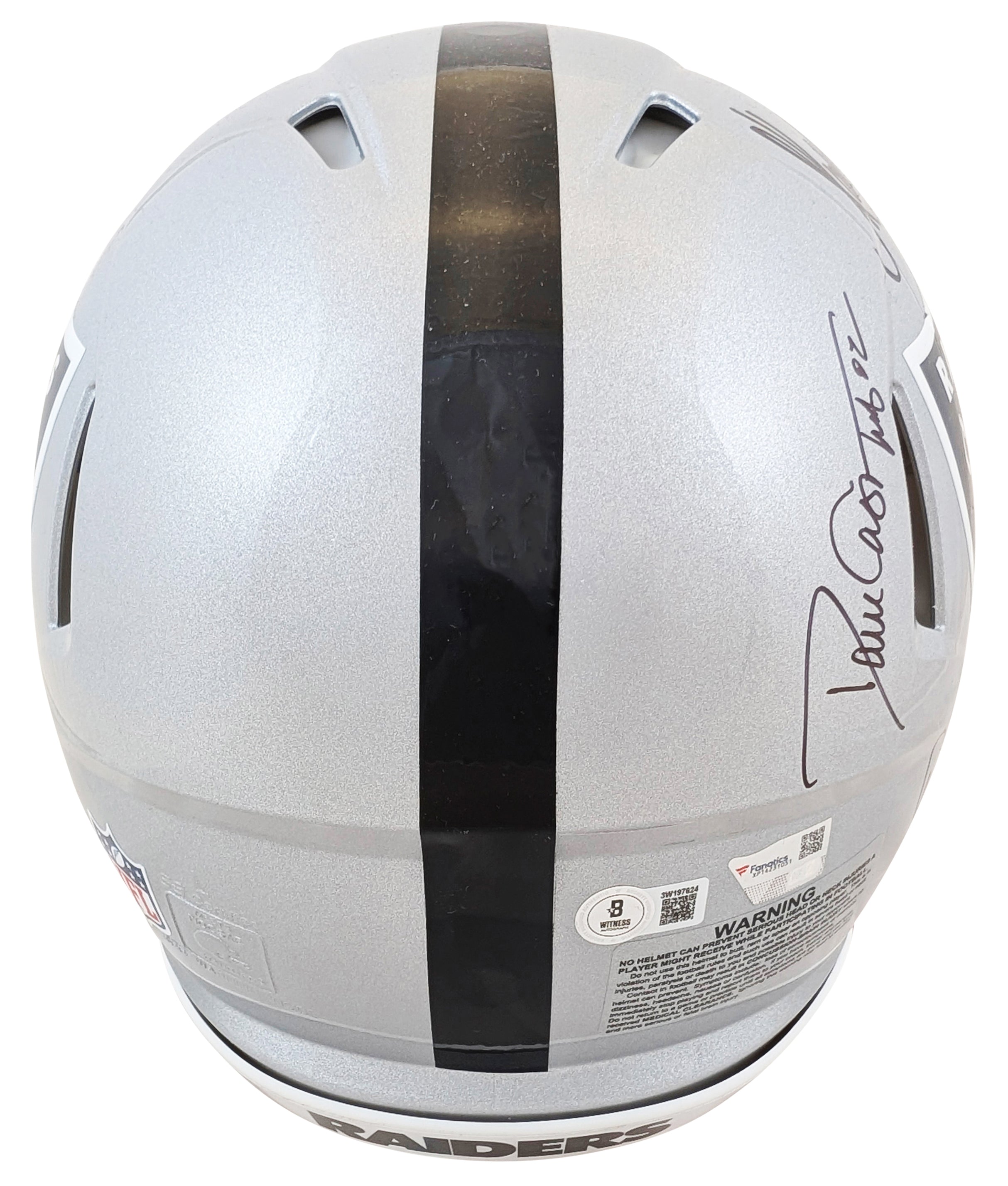 Raiders (4) Casper, Allen, Brown, Sapp Signed Full Size Speed Proline Helmet BAS