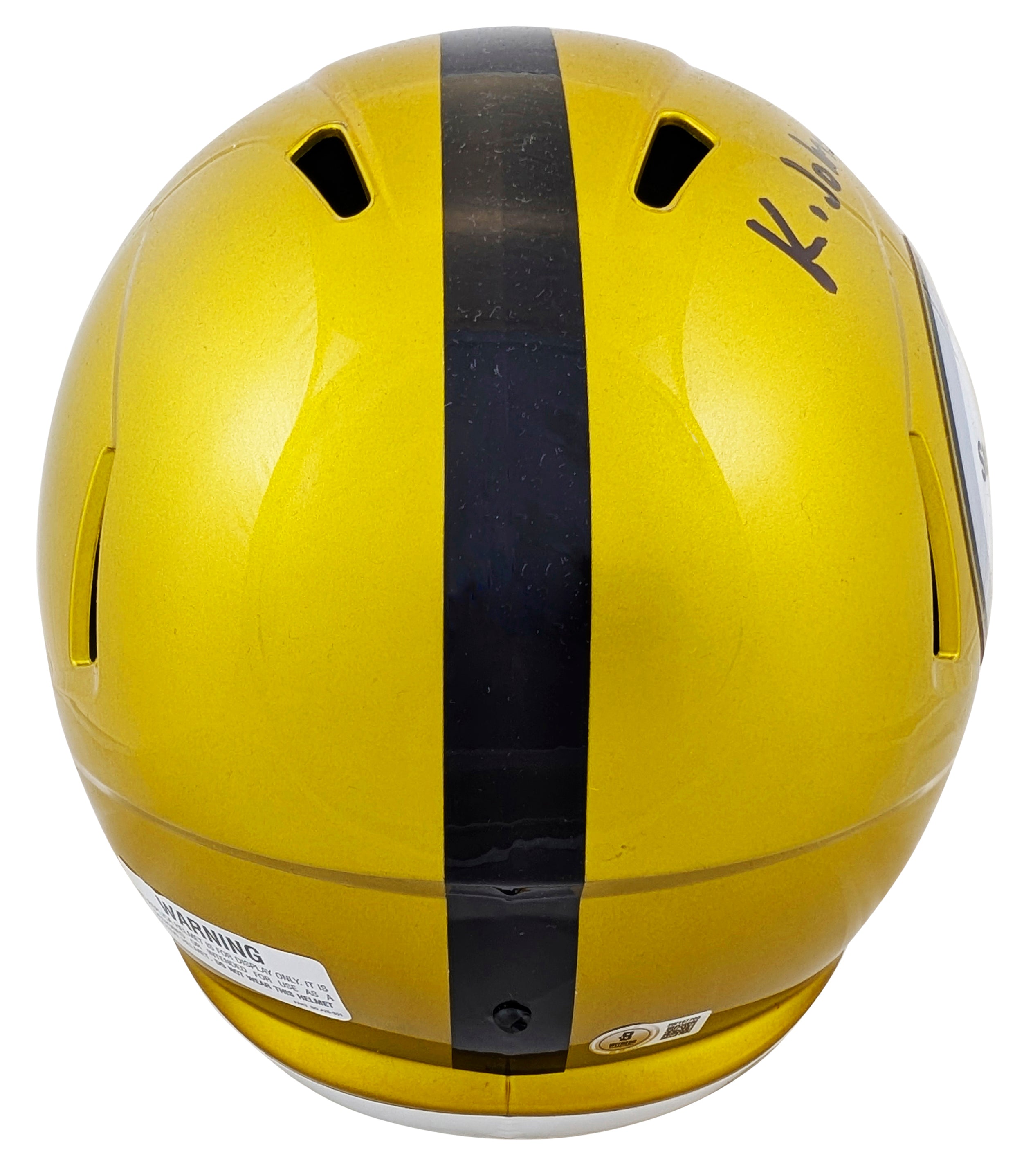 Steelers Kaleb Johnson Signed Flash Full Size Speed Rep Helmet W/ Case BAS Wit